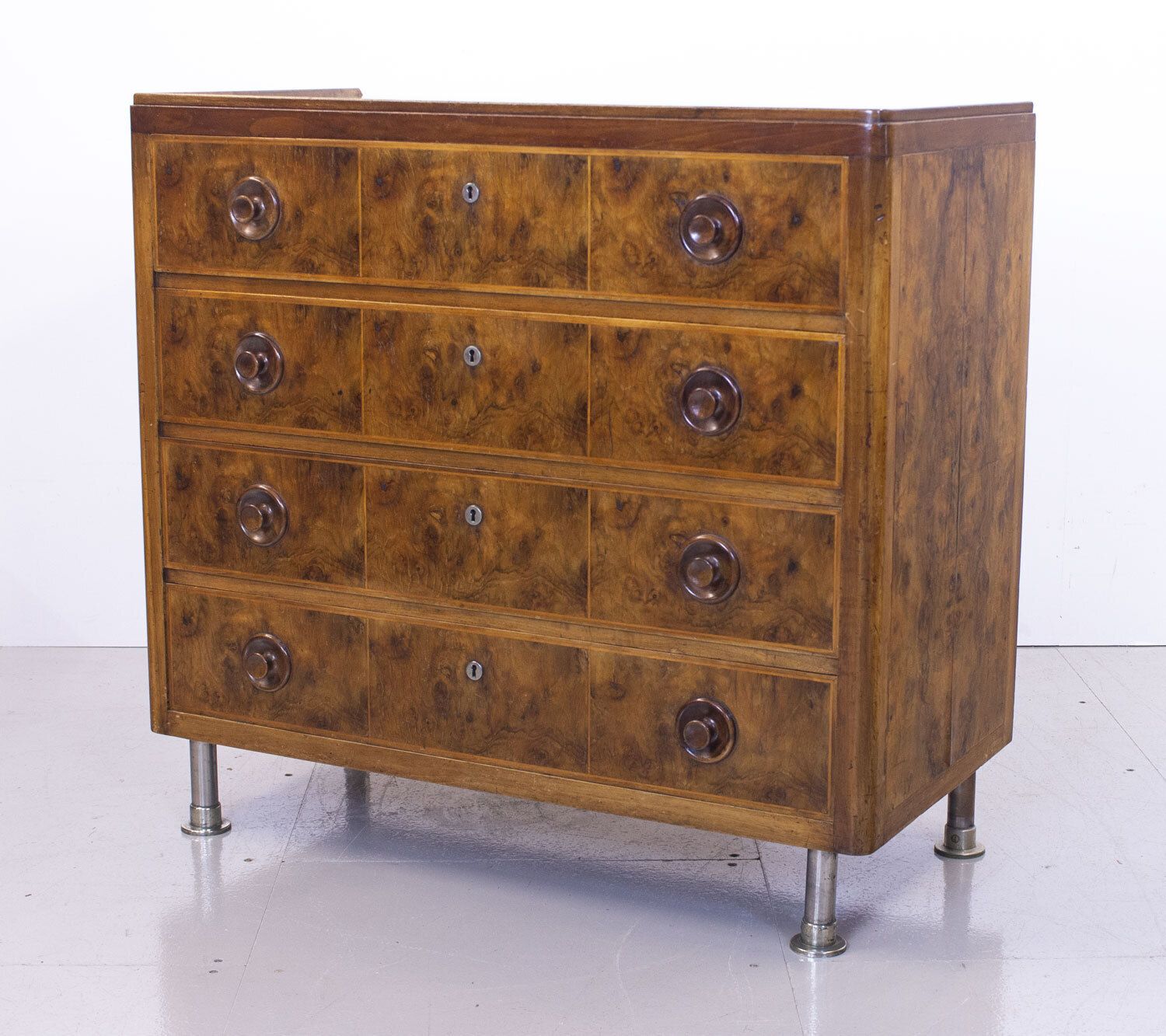 Art Deco Burr Walnut Chest Of Drawers photo furniture