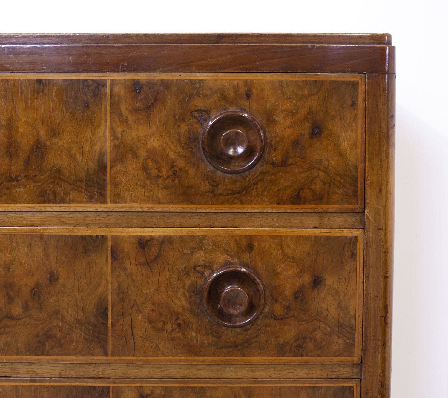 Art Deco Burr Walnut Chest Of Drawers photo Furniture
