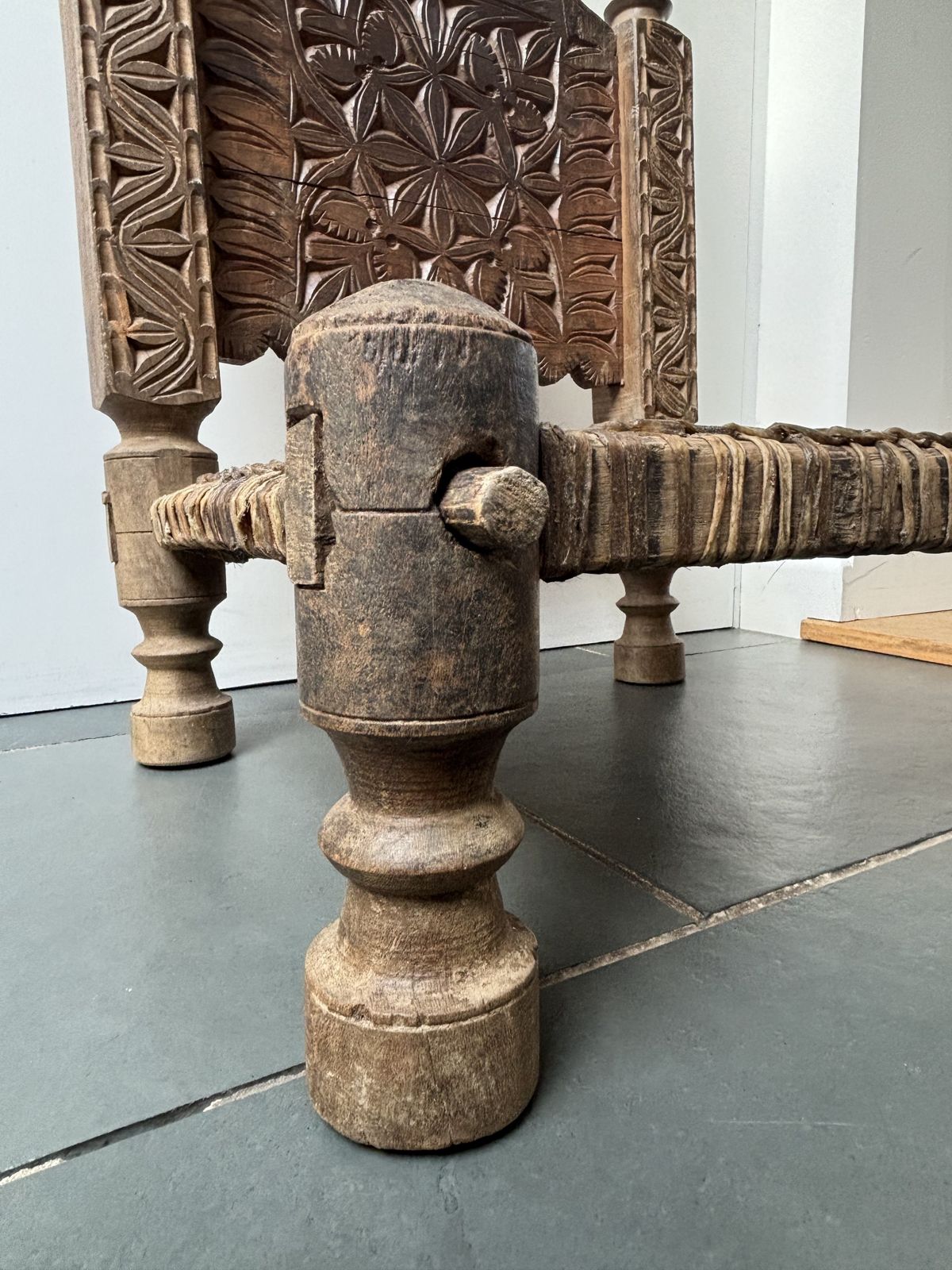photo for sale Beautiful Traditional Carved Wooden Chair Swat Valley