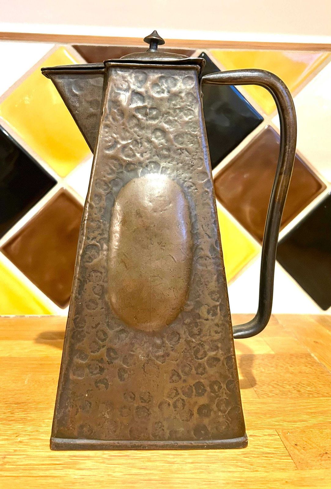 J & F Pool Arts And Crafts Teapot Copper Antique Jug Vintage Victorian Vase Rare Metal Pot Coffee Art Nouveau photo furniture