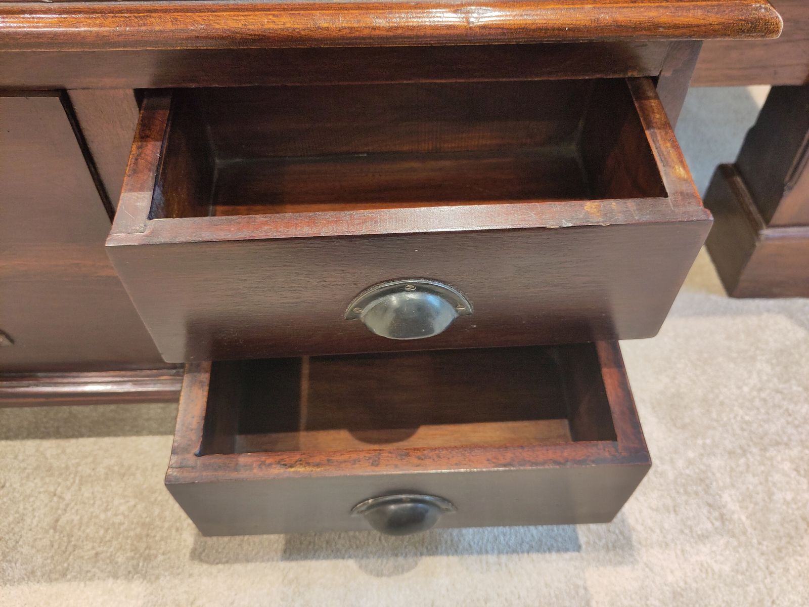 Hardwood Apothecary Style Bank Of Drawers photo vintage