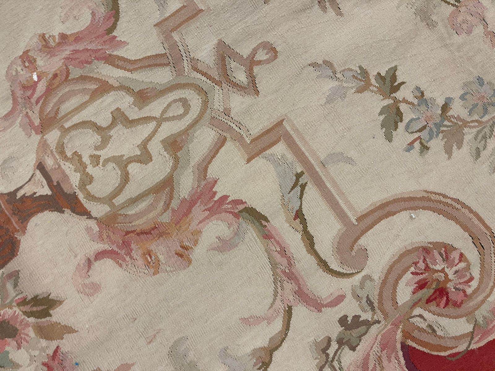 French Aubusson Style Panel Handwoven Wool Needlepoint photo 4297.0