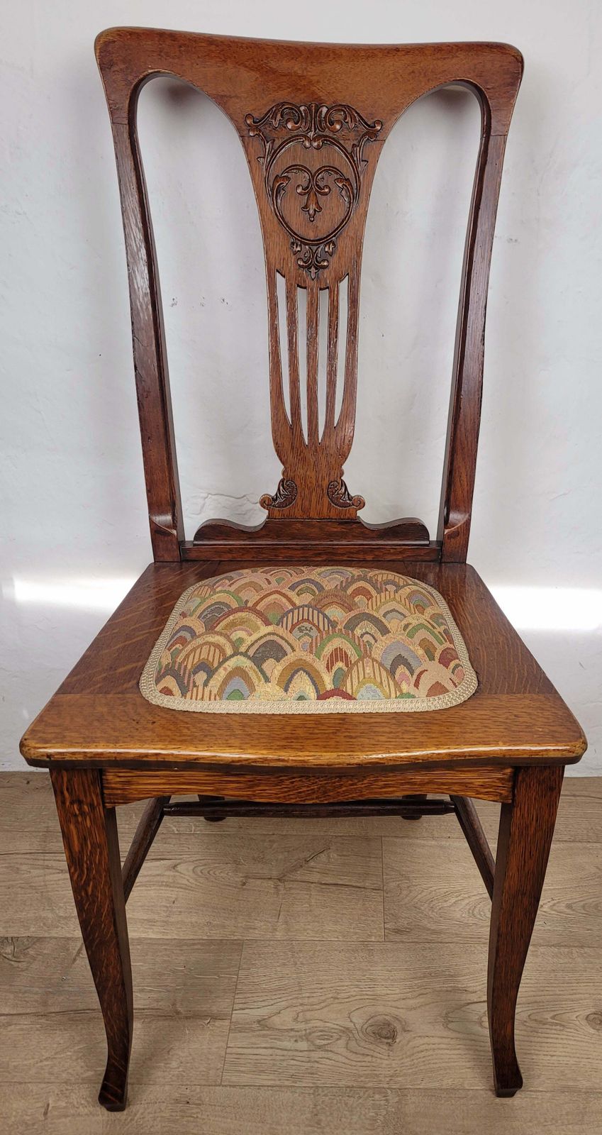 Pair Of Chairs Arts And Crafts Bedroom 1940s Upholstered photo vinterior
