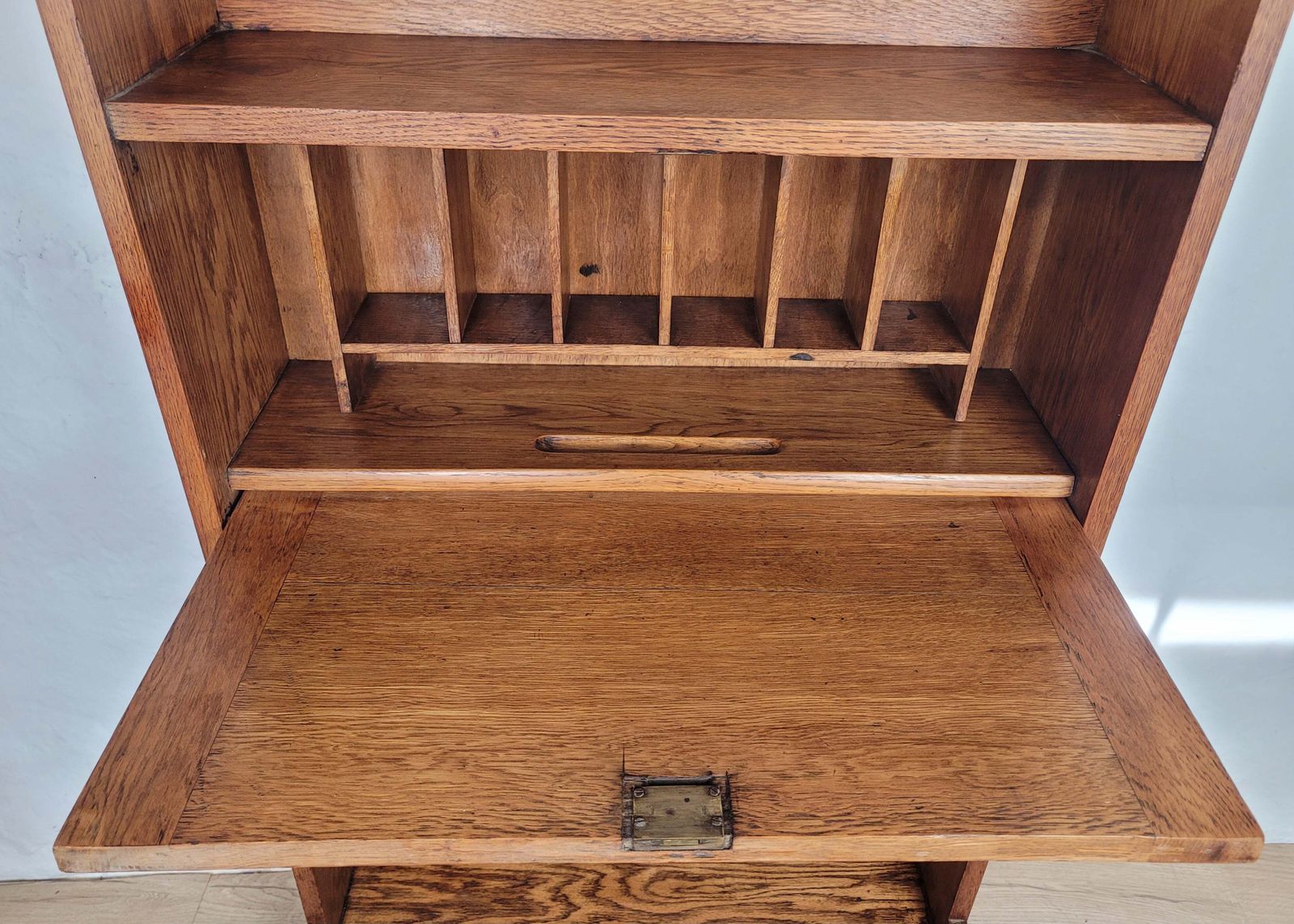 photo for sale Student Writing Desk Arts & Crafts Oak Country Vintage 1950s