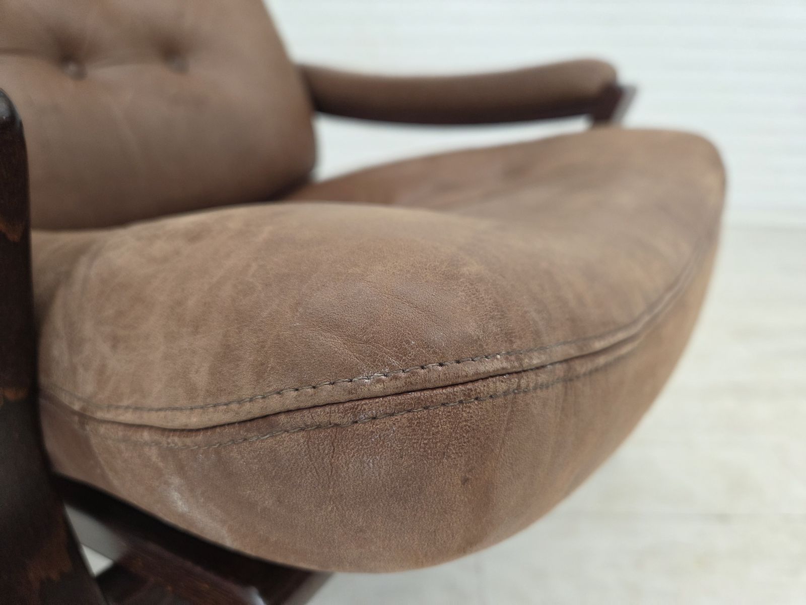 Ca. Jaren 1970, Deens Design Van Georg Thams, Loungestoel, Meubeleer. photo 1150.0