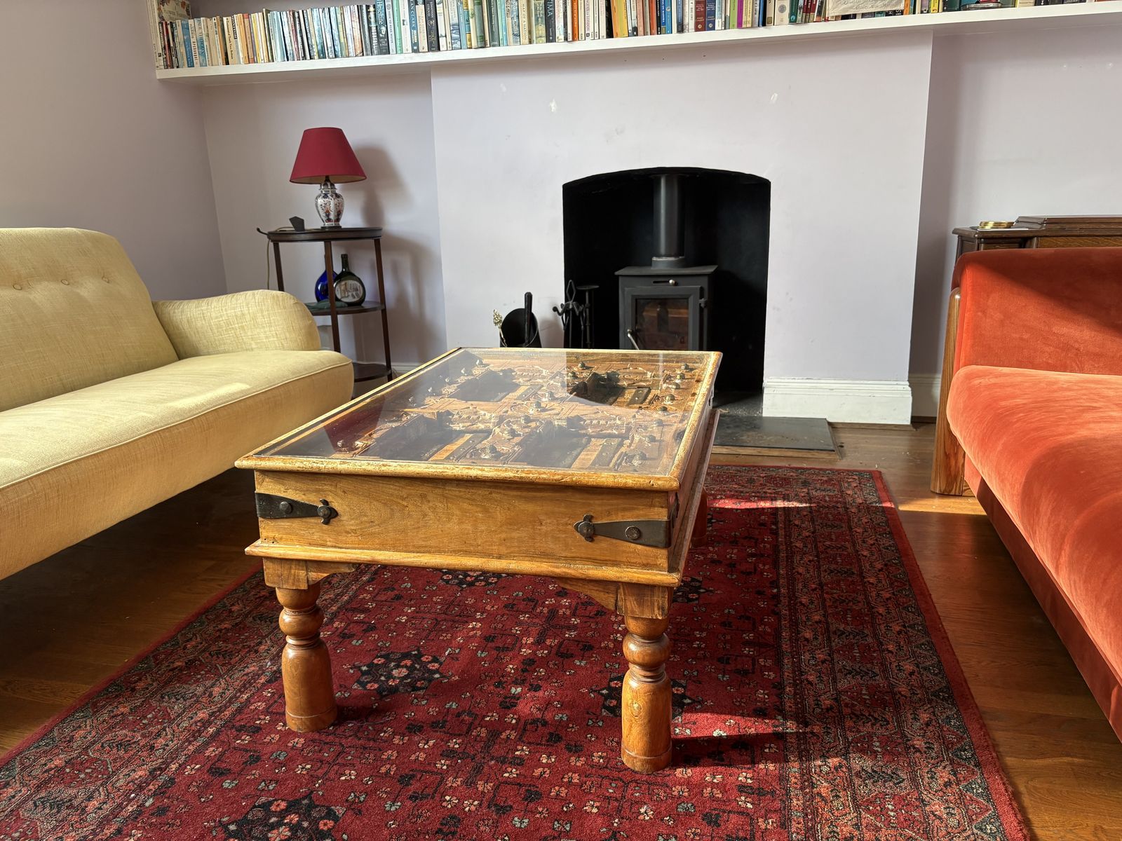Antique Indian Reclaimed Palace Carved Teak Coffee Table photo buy