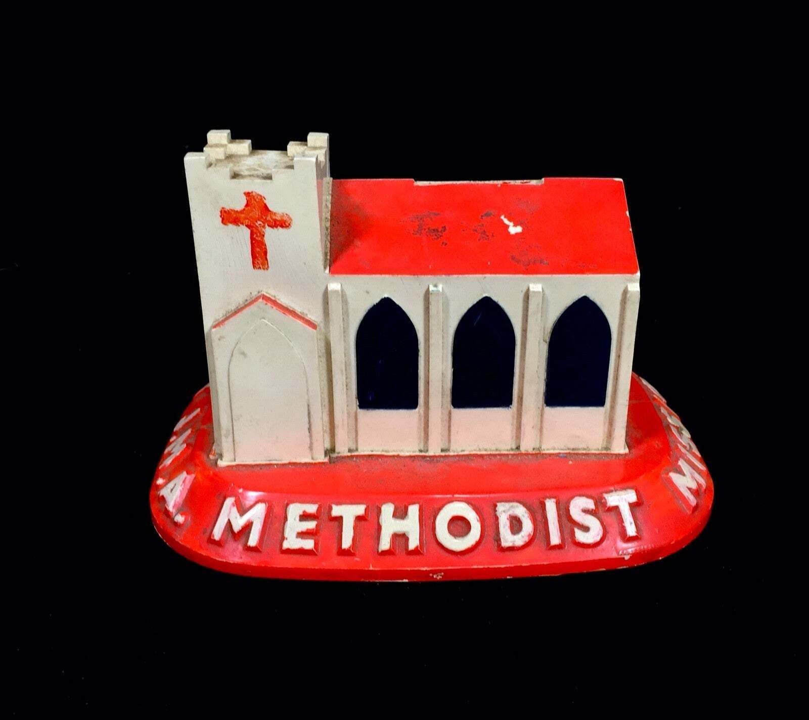 Antique Methodist Church Missionary Society Box / Collection / Offering C.1950 photo furniture
