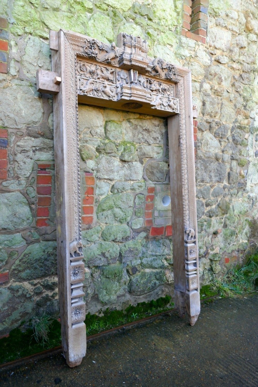 Early 19th Century Carved Teak Archway, Temple Doorway photo Home Fixtures