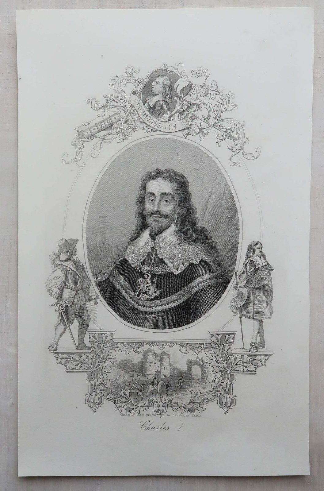 photo for sale Set Of 24 Original Antique Prints Of Kings Of England, C.1840