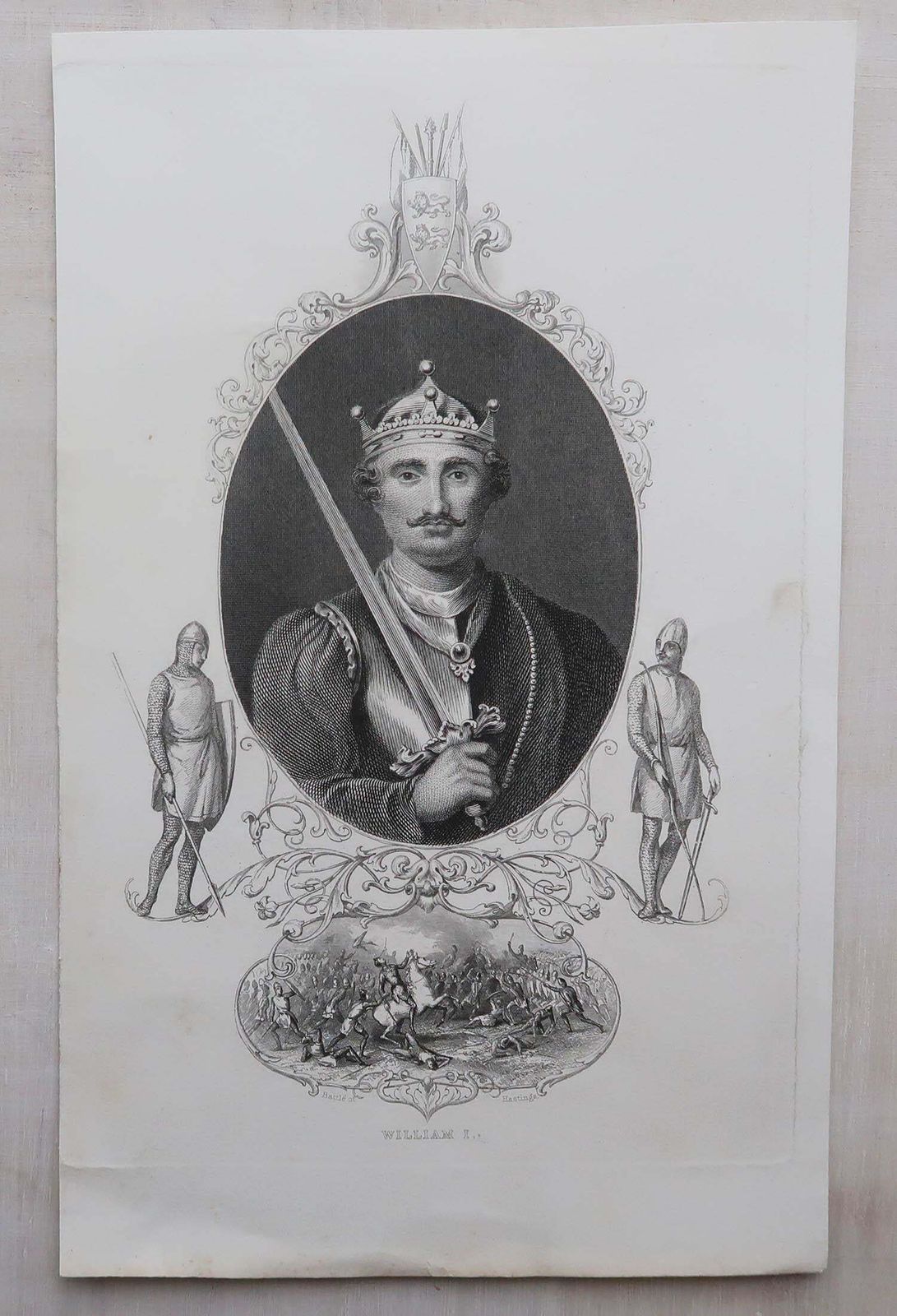 photo vinterior Set Of 24 Original Antique Prints Of Kings Of England, C.1840