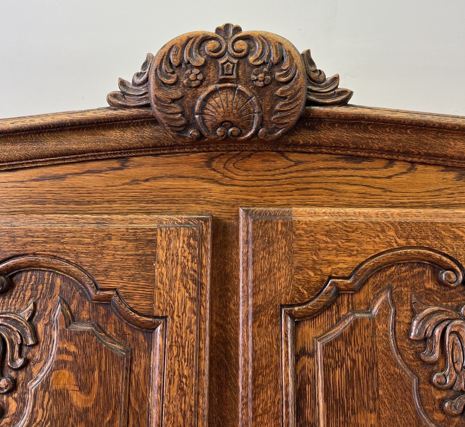 Wardrobe Vintage French Louis XVI Style Oak Four Door Carved Armoire Lot 4827 photo 849.0