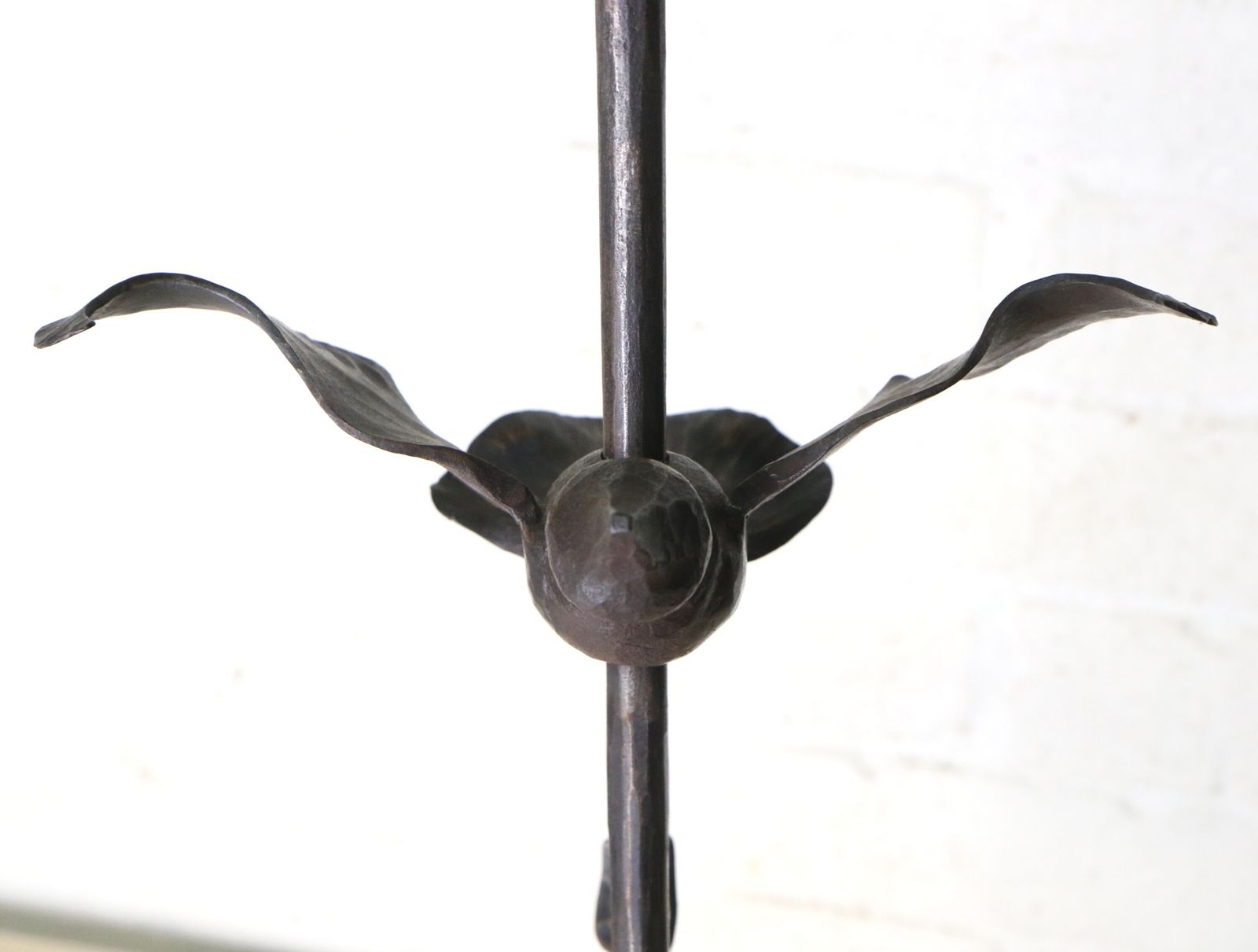 A Unique & Large Wrought Iron Sculptural Candlestick Featuring A Bird And Hands Freedom Beautifully Made photo 237.0