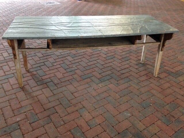 19th Century Zinc Top French Florist Table