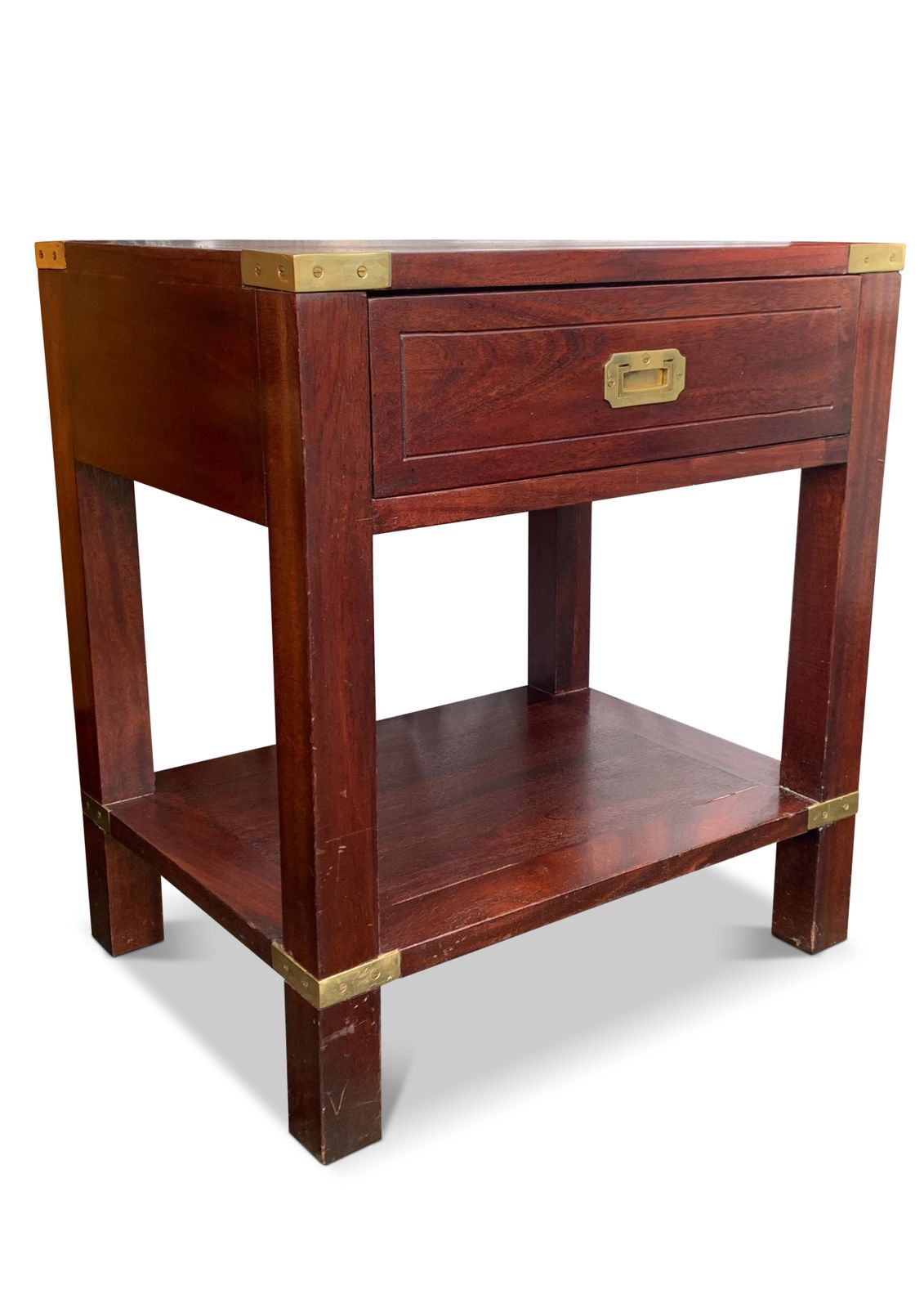 Kennedy For Harrods Pair Of Rosewood Military Campaign Nightstands With Drawer photo buy