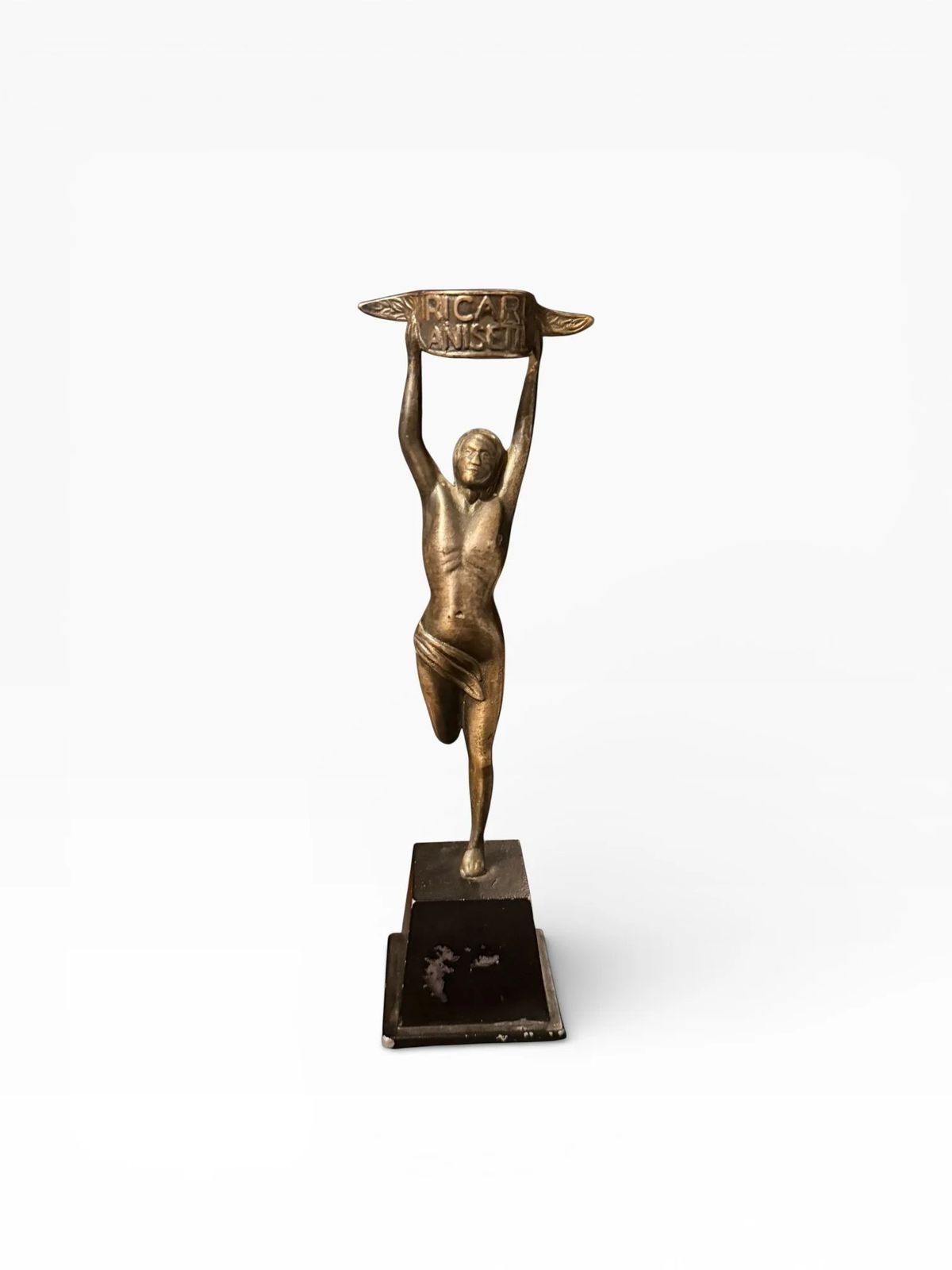 Ricard Anisette Advertising Figure – French Cast Metal Statuette C.1950s