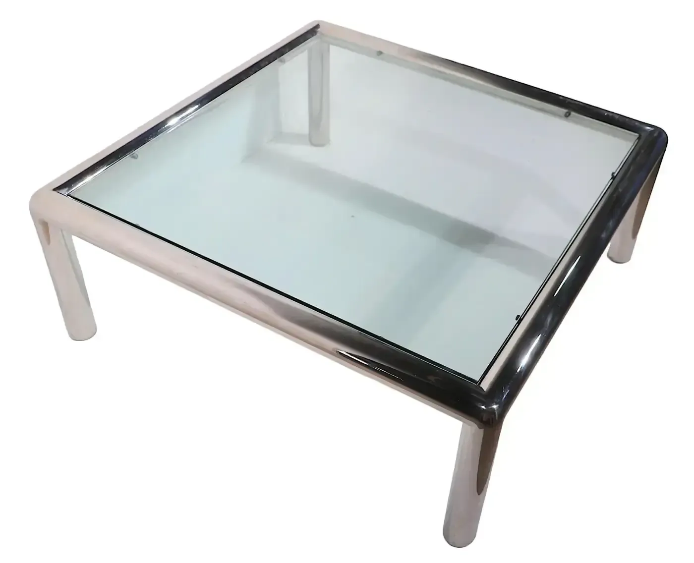 1970s, Italian, Designed By John Mascheroni For Vecta, Each With An Inset Glass Top, On A Tubular Chrome Frame photo buy