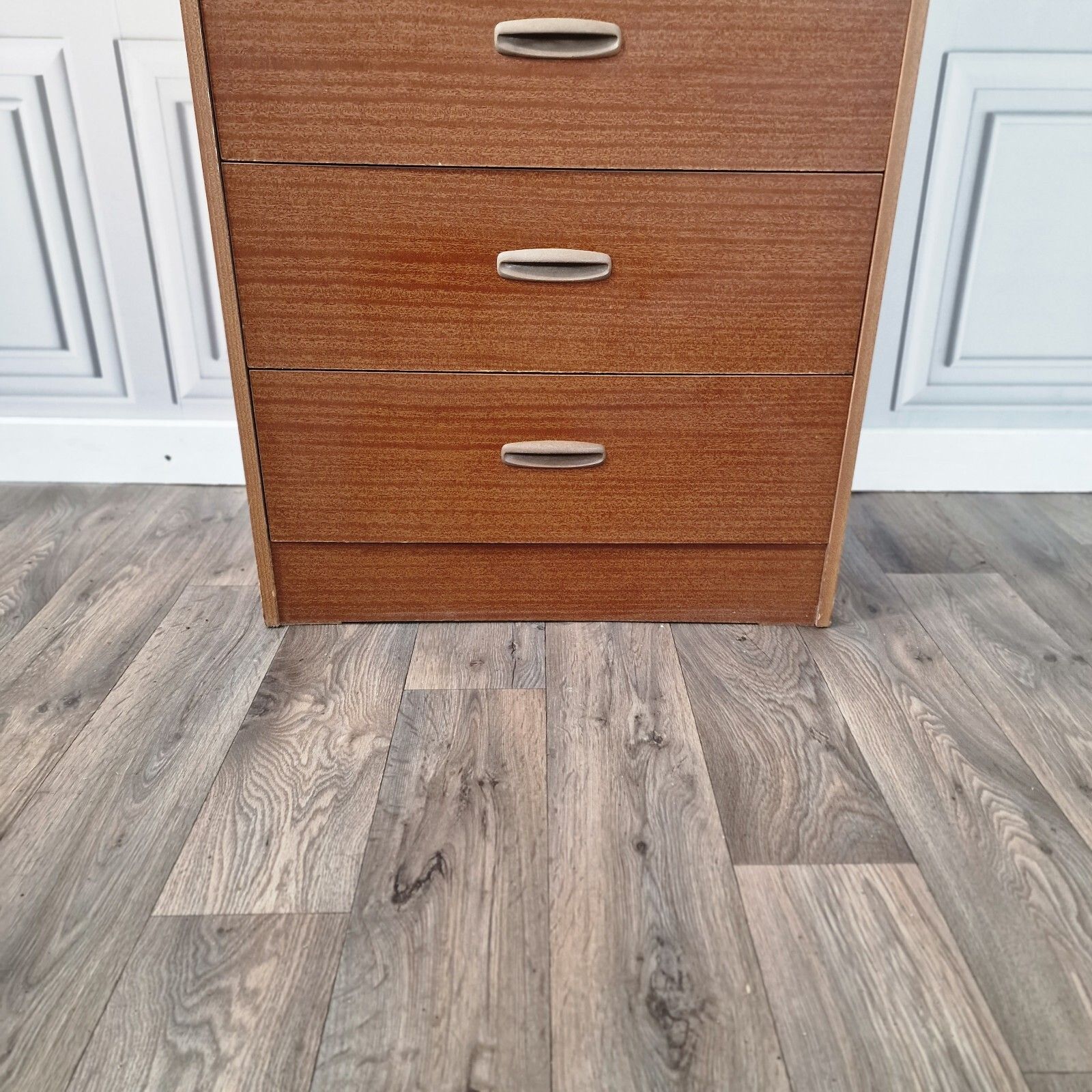 Retro Chest Of Drawers Vintage Mid Century Modern Wood Effect Teak? Mcm photo vinterior
