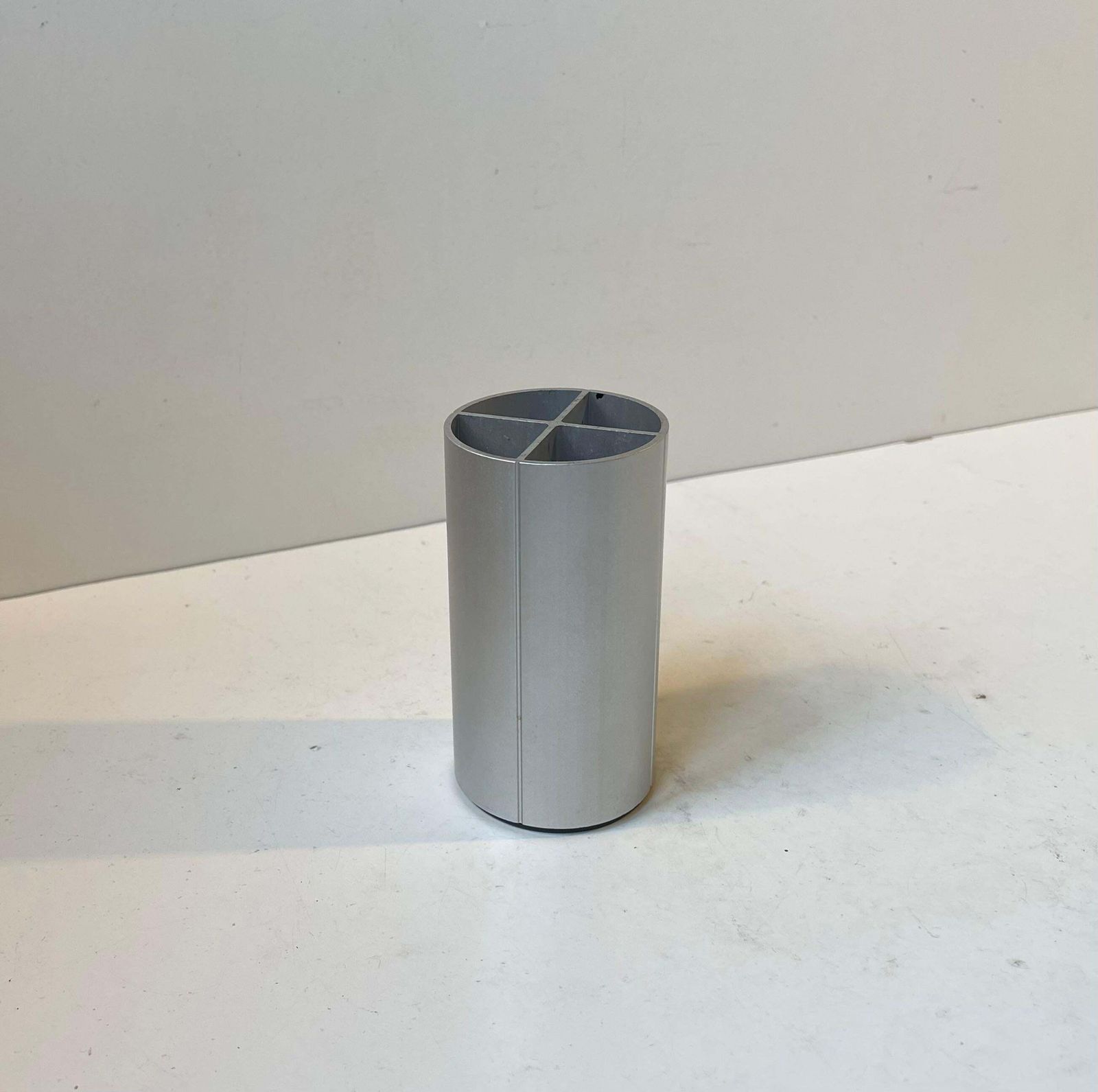 Georg Jensen Minimalist Pencil Holder In Brushed Aluminum photo for sale