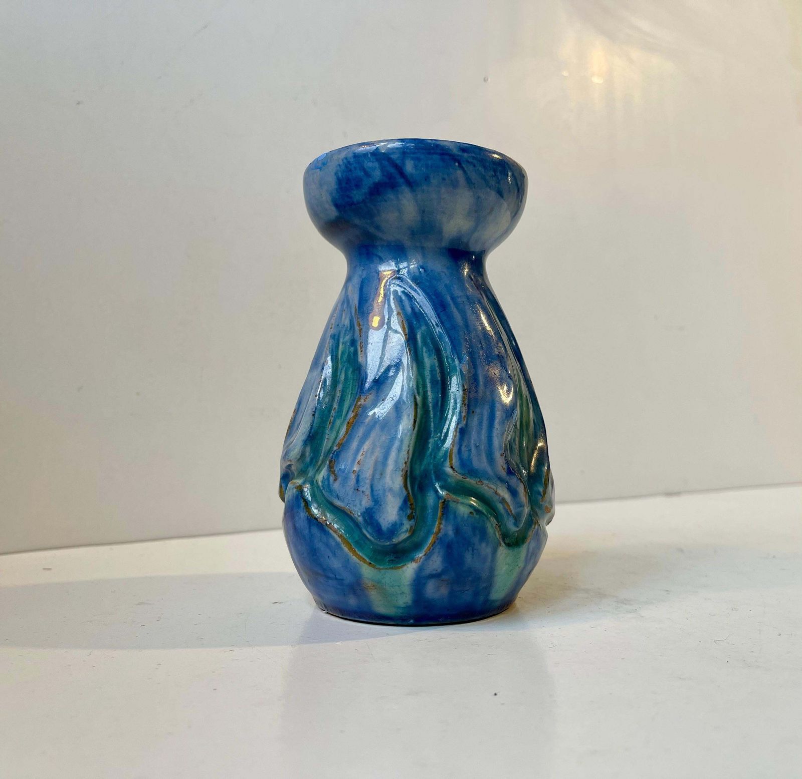 Møller & Bøgely, Denmark, Glazed Art Nouveau Pottery Vase photo 333.0