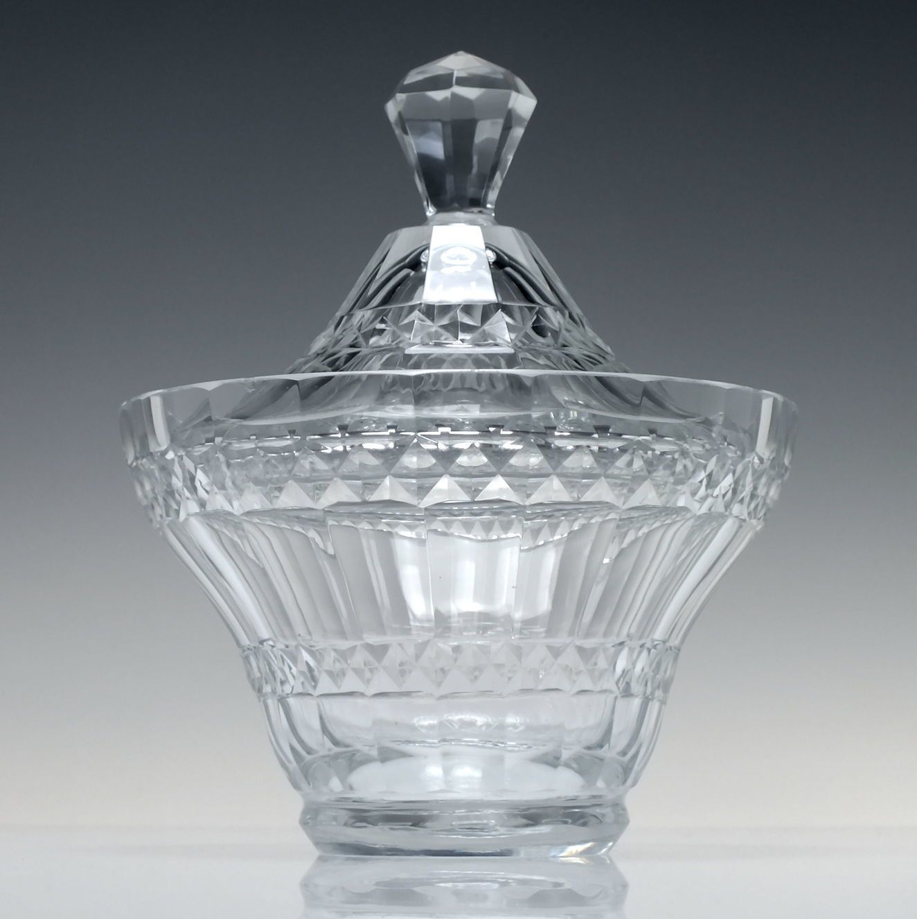 19th Century Anglo Irish Glass Serving Bowl With Cover C1830 photo furniture
