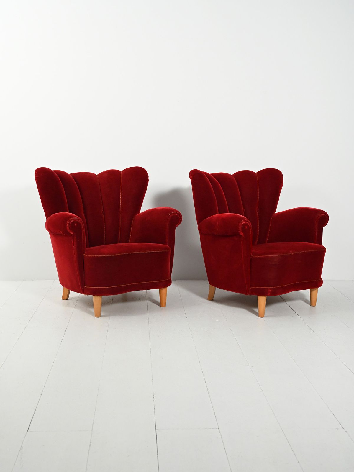 Pair Of Swedish Shell Armchairs From The 1940s photo Furniture
