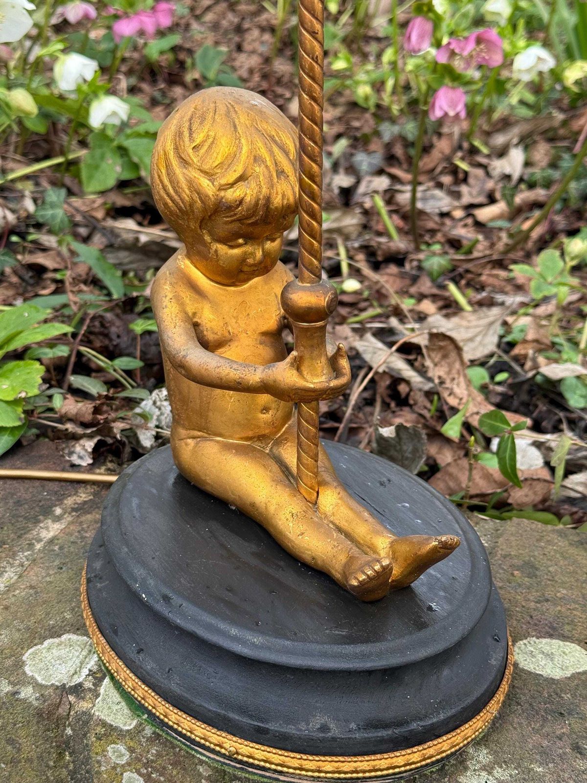 Vintage Cherub Table Lamp, Neoclassical Hollywood Regency Style Lighting photo 195.0