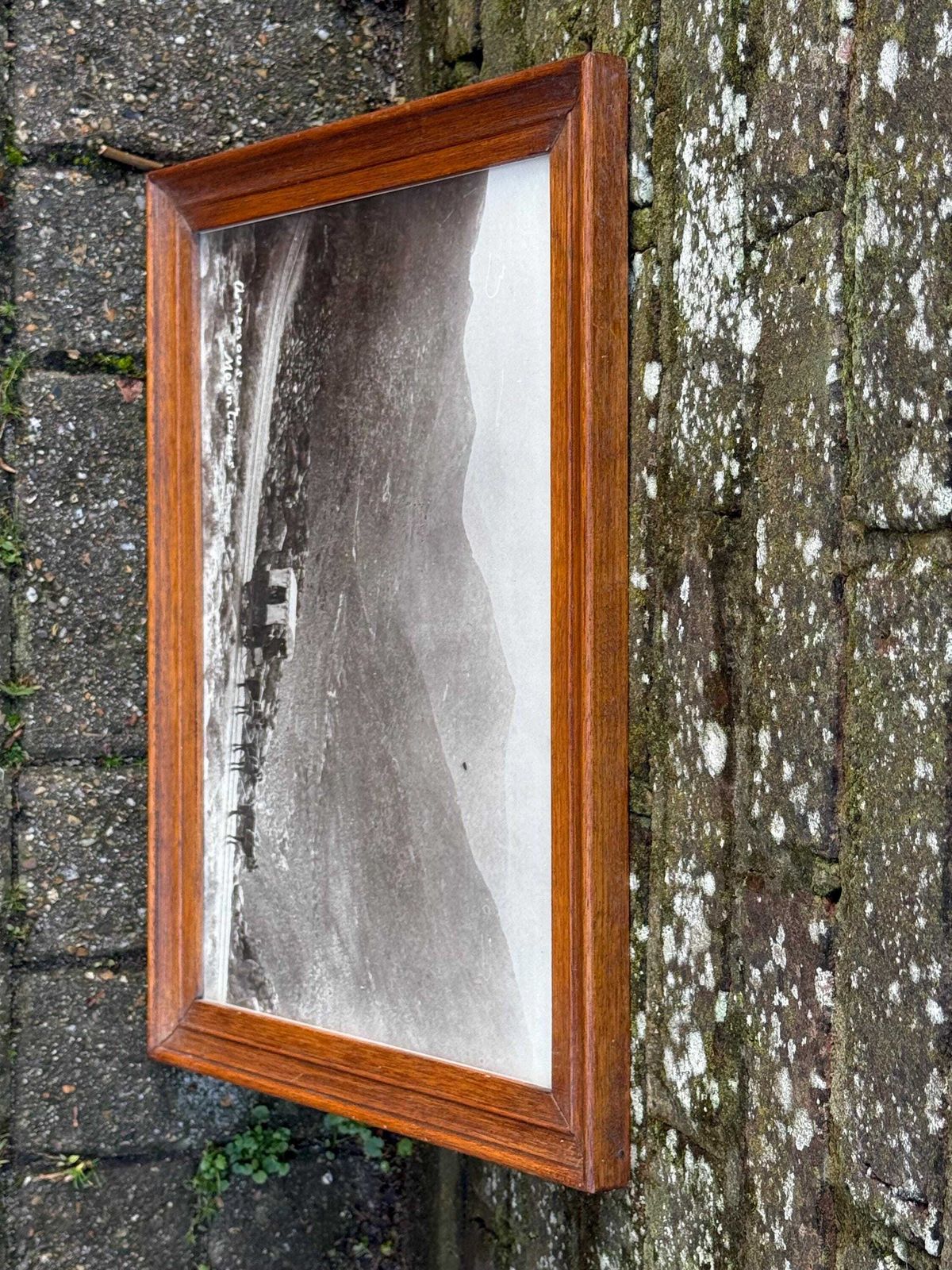 photo buy Vintage Quality Oak Frame, Black And White Aran Mountains Landscape Photograph Wall Art