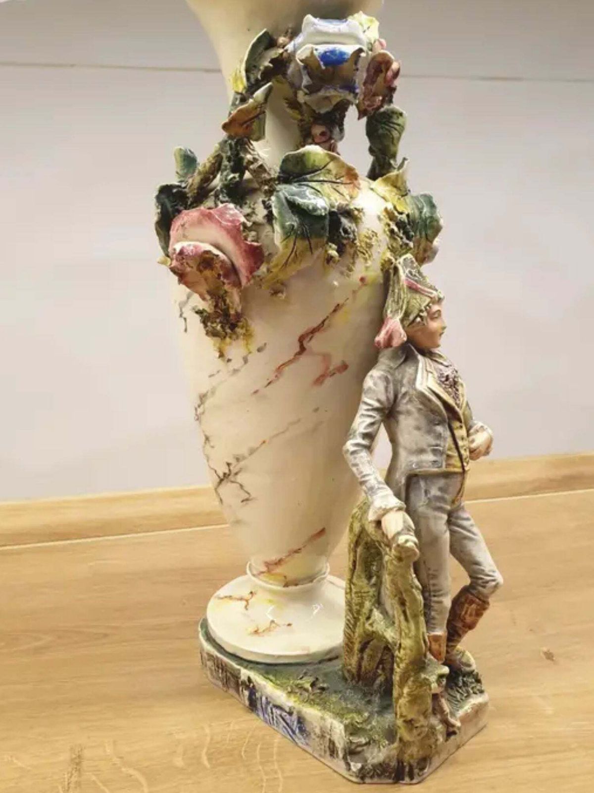 Figural Porcelain Vase With Napoleonic Figure Continental Europe, Late 19th Century photo furniture