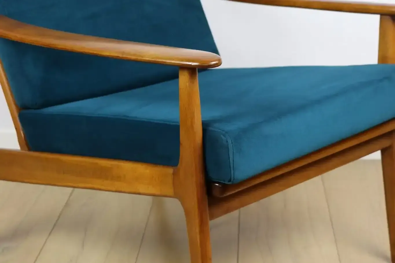 Danish Vintage Loft Armchair, Sea Green, With Removable Cushions photo furniture