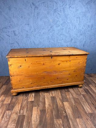 Victorian Pine Blanket Box Antique Large