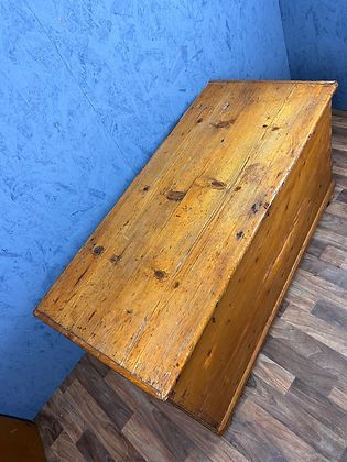 Victorian Pine Blanket Box Antique Large photo for sale