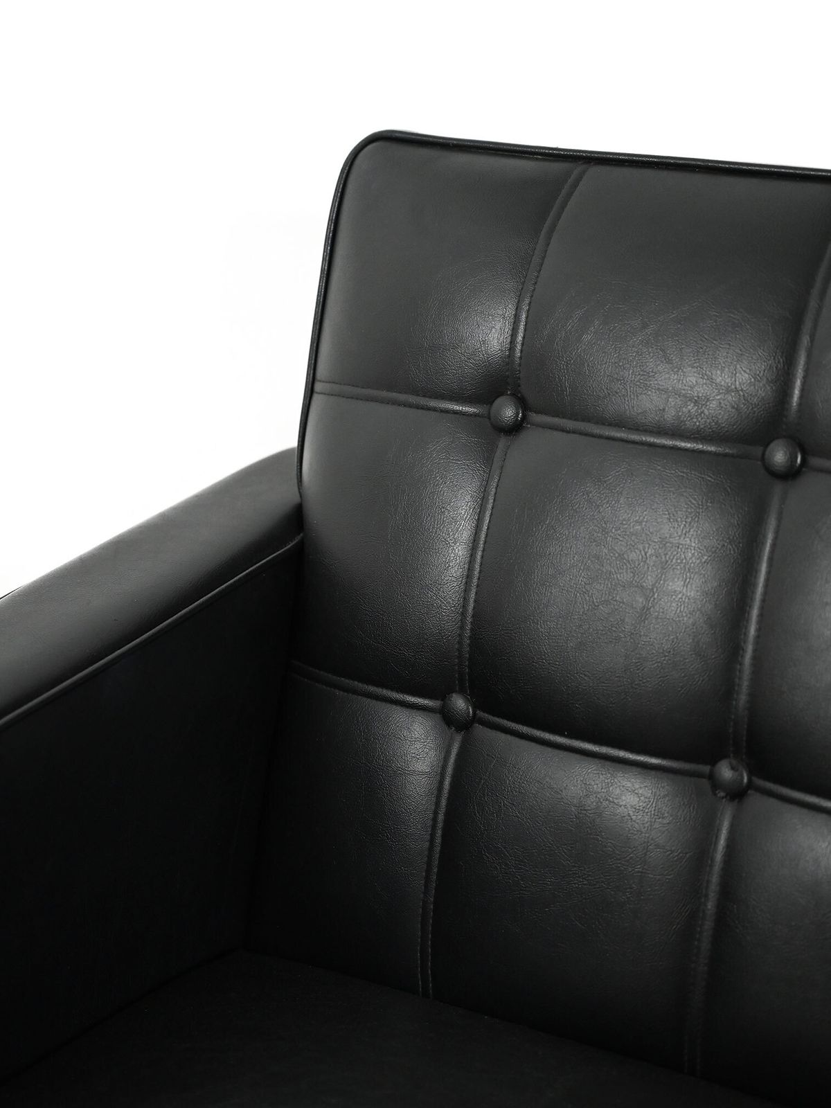 Ab Futura Swedish Armchair In Black Faux Leather photo 1030.0