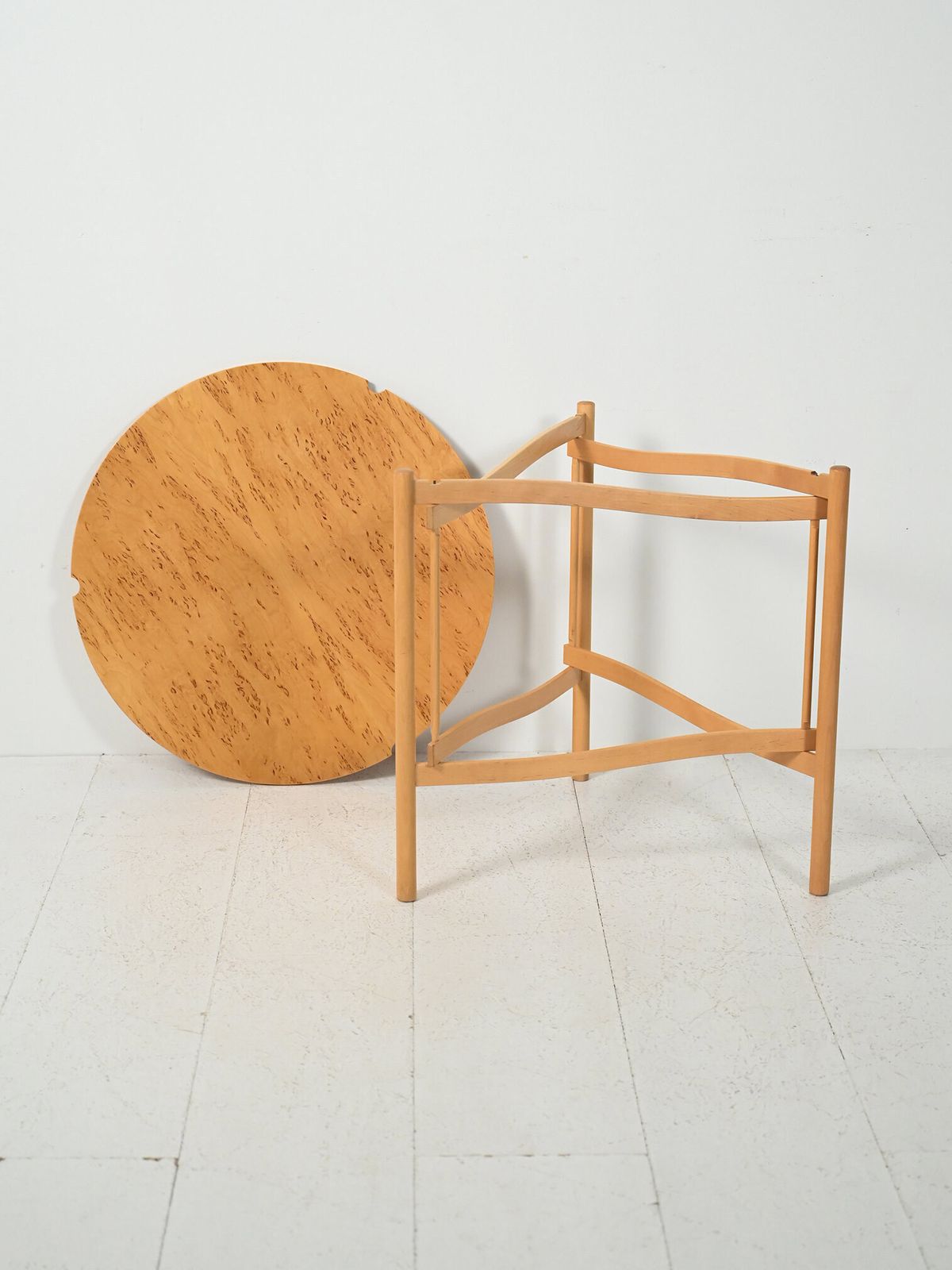 Round Scandinavian Birch Coffee Table By Karl Andersson & Söner photo Furniture