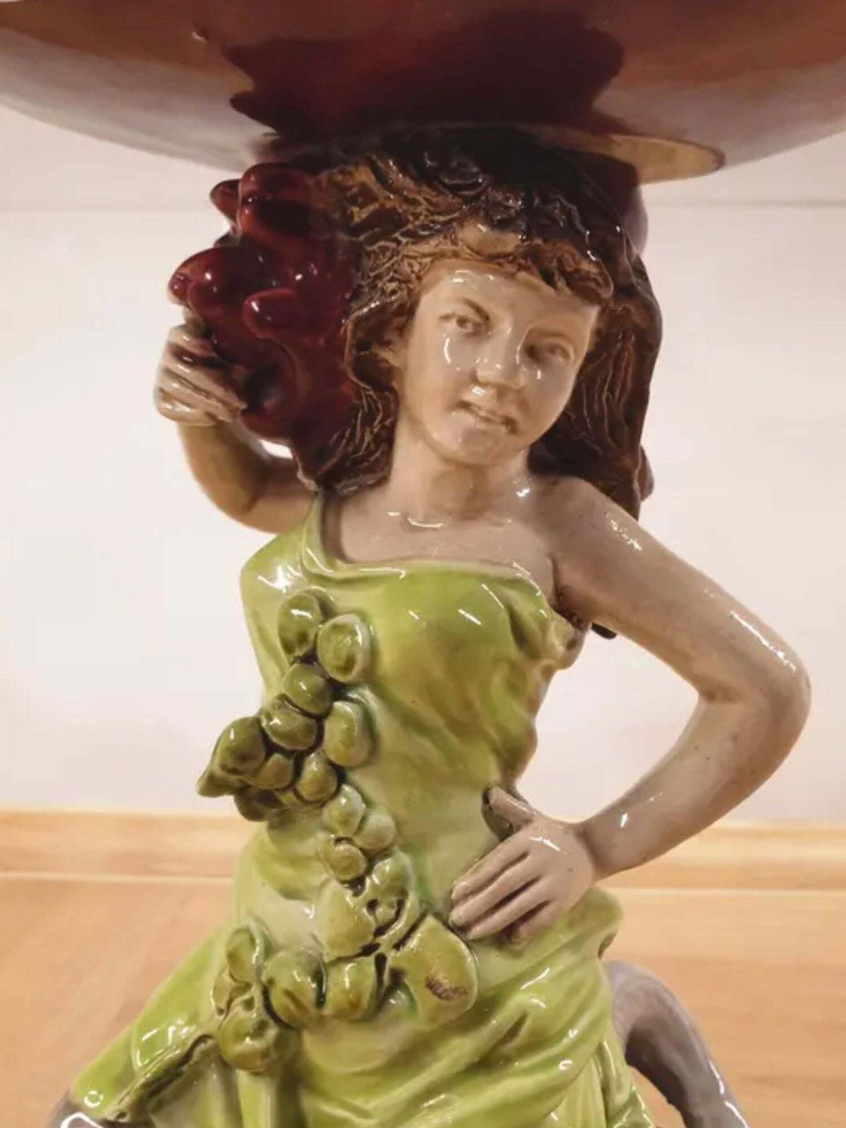 photo furniture Monumental Majolica Figural Centerpiece Bohemia, Circa 1900