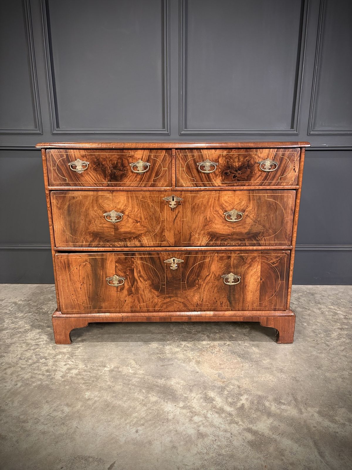 William & Mary Inlaid Walnut Chest Of Drawers photo Furniture