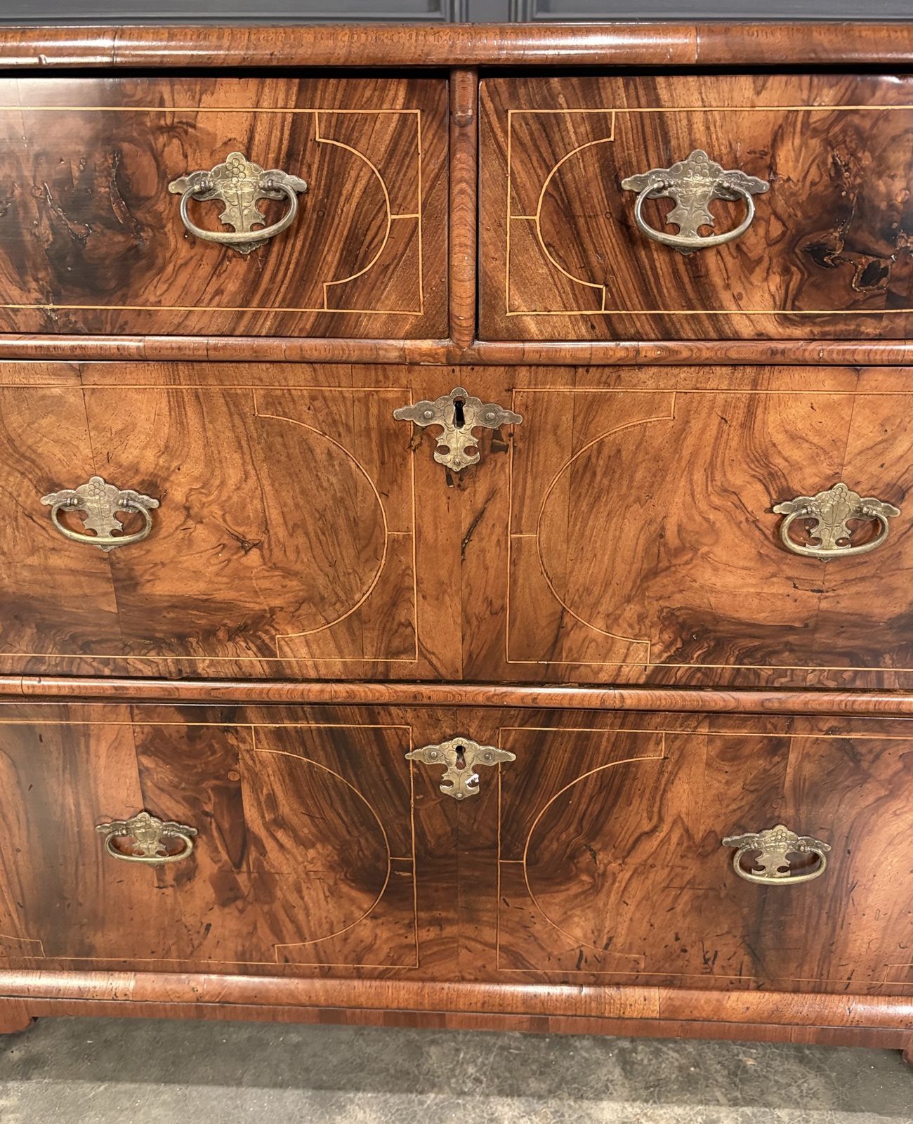 William & Mary Inlaid Walnut Chest Of Drawers photo buy