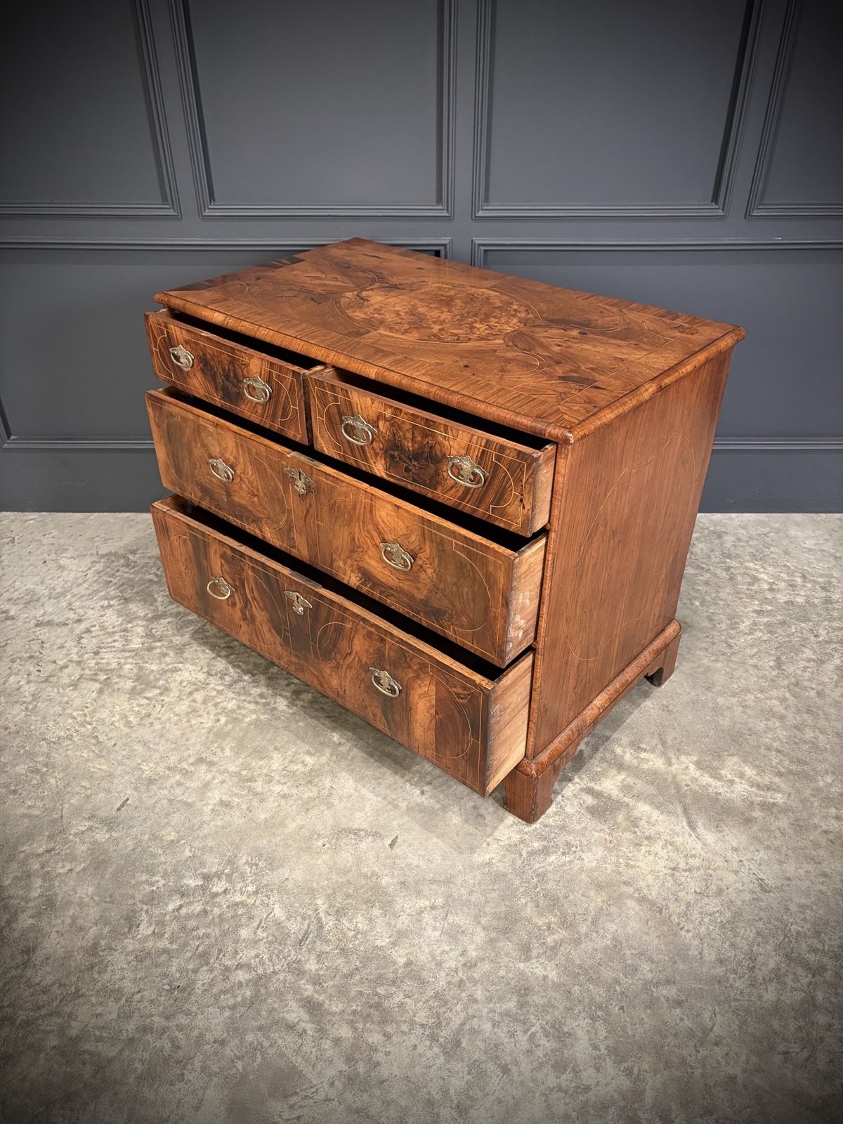 photo buy William & Mary Inlaid Walnut Chest Of Drawers