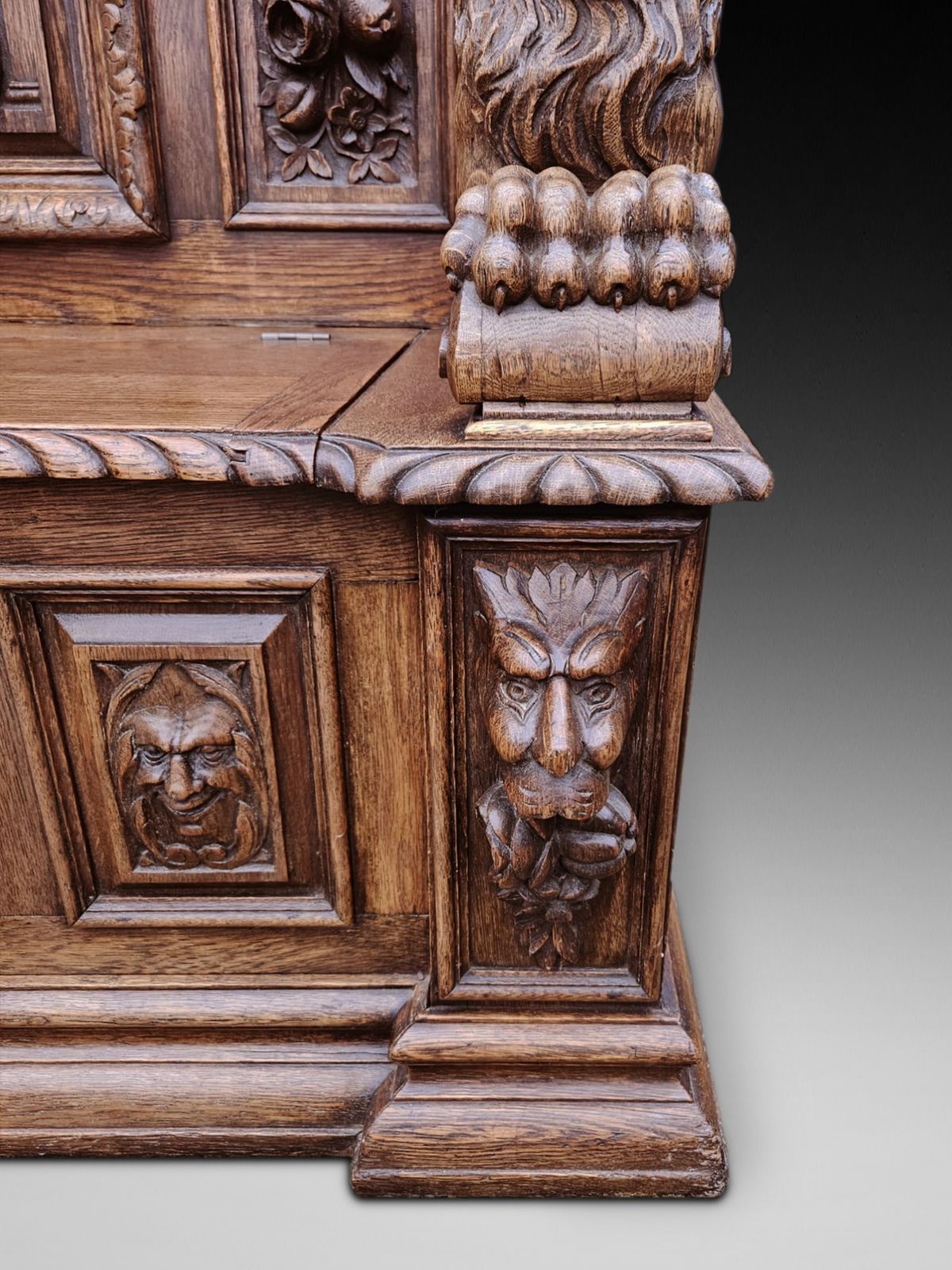 Victorian Carved Oak Settle photo buy