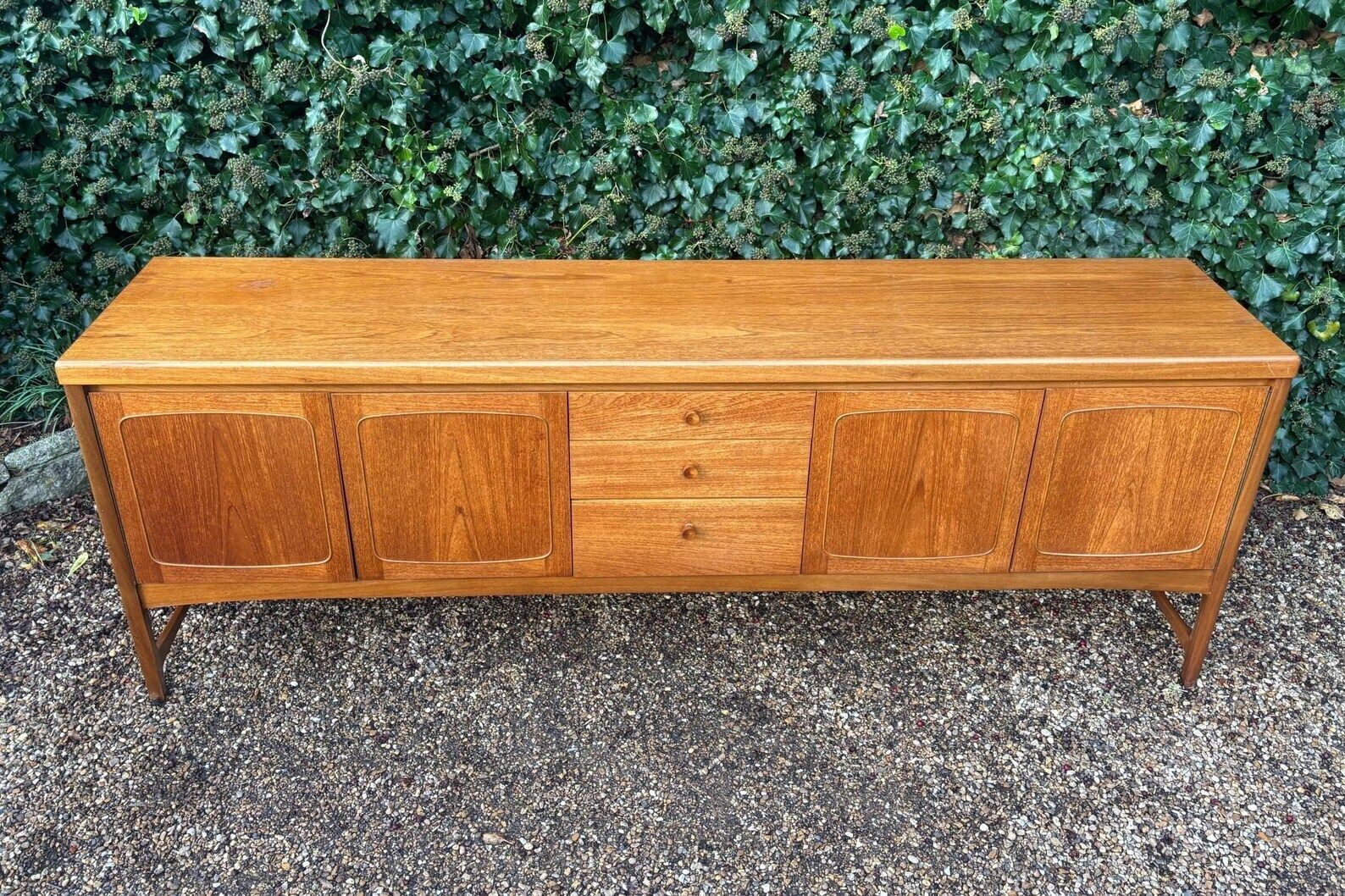Vintage Mid Century Nathan Squares Teak Sideboard photo vinterior