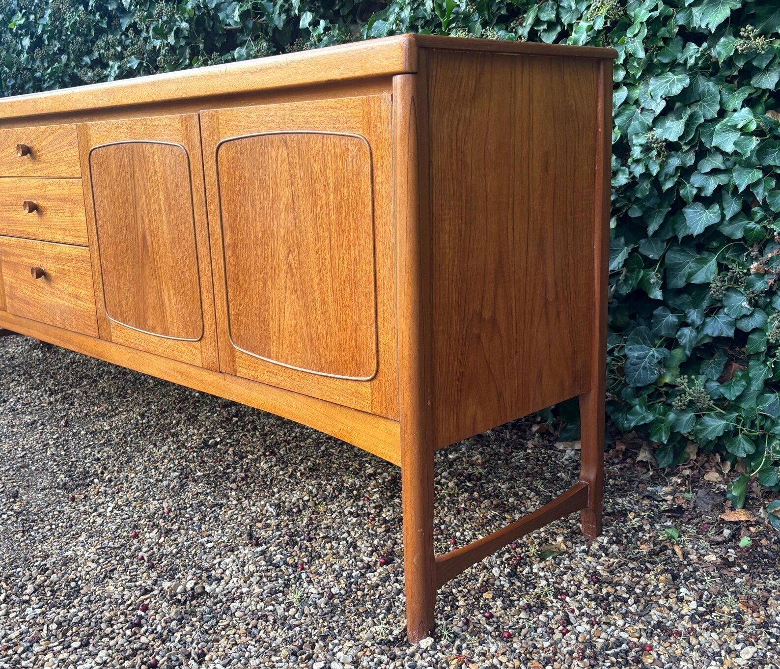 Furniture Vintage Mid Century Nathan Squares Teak Sideboard photo