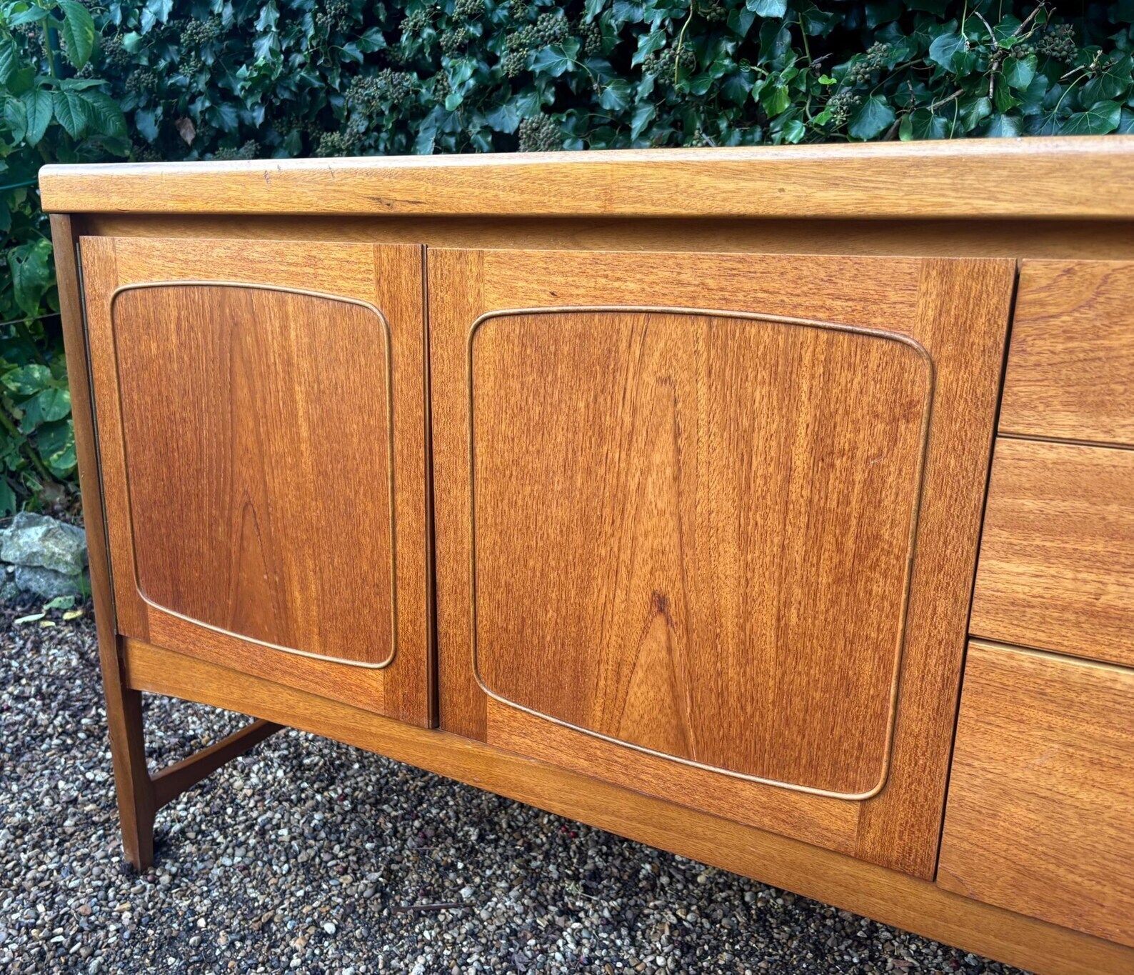900.0 Vintage Mid Century Nathan Squares Teak Sideboard photo