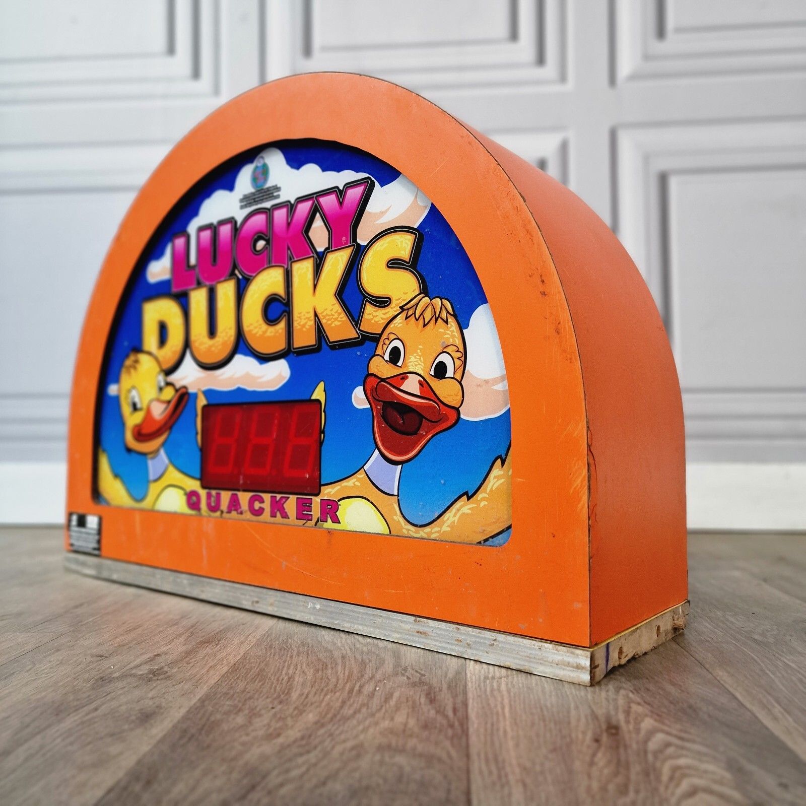 Retro Fairground Arcade Sign Lucky Ducks Light Memorabilia Man Cave Pop Art photo for sale