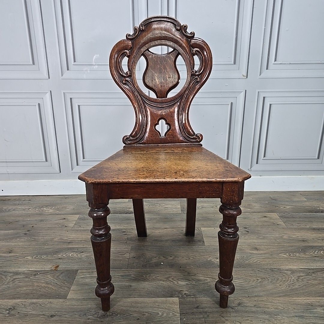 Antique Solid Wooden Chair Victorian With Carved Shield Back Walnut? Hallway photo furniture
