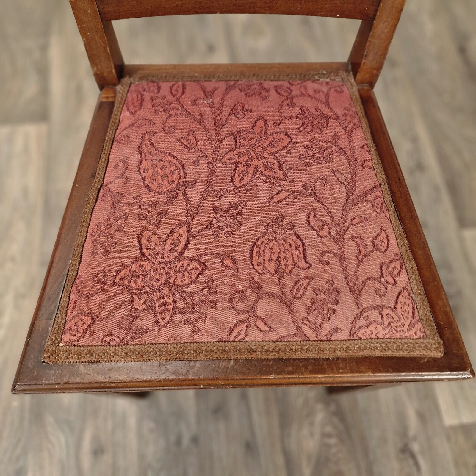 Antique Edwardian Single Chair Dining Bedroom Mahogany Upholstered Wooden photo vinterior