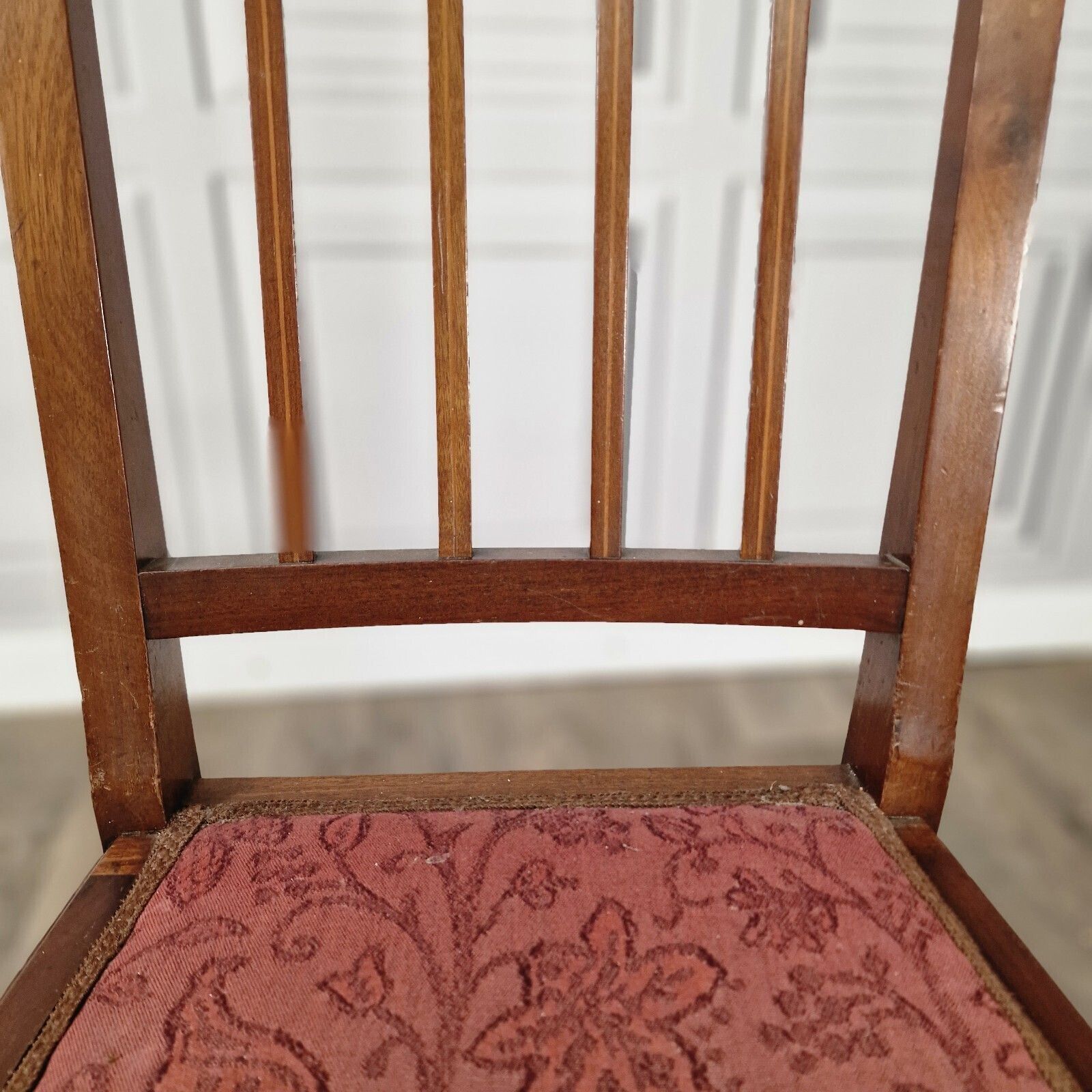 Antique Edwardian Single Chair Dining Bedroom Mahogany Upholstered Wooden photo buy