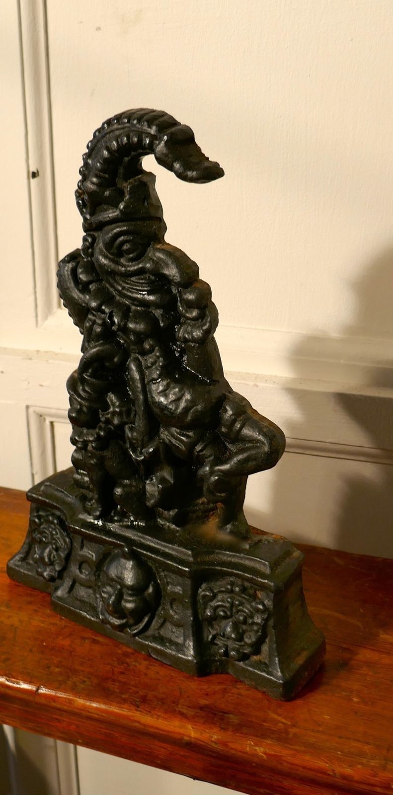 19th Century Cast Iron Mr Punch Door Stop photo Home Decor