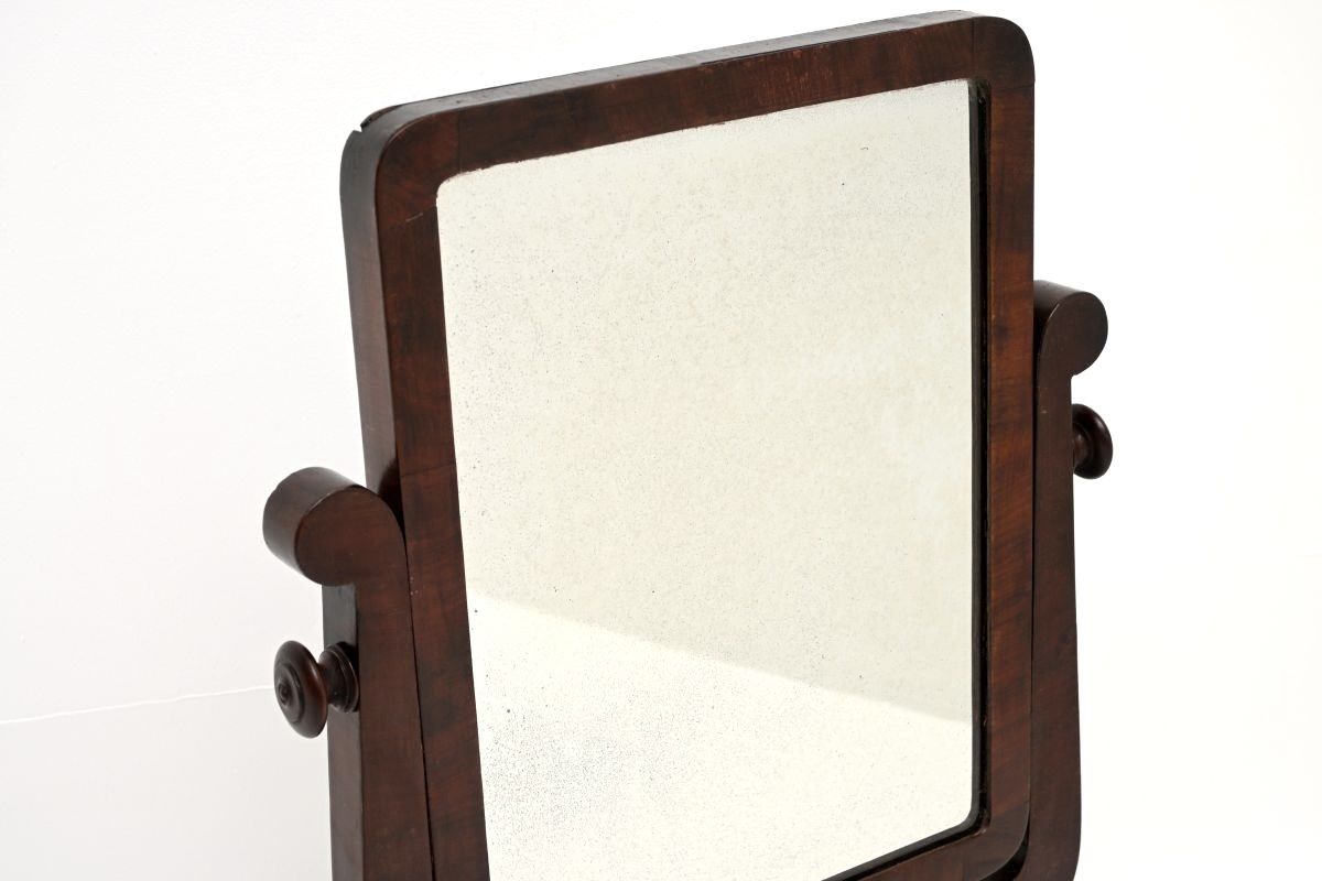 Antique Victorian Mahogany And Marble Table Top Vanity Mirror photo vinterior