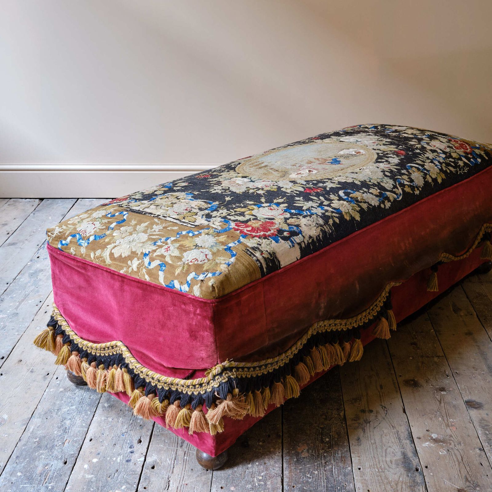 photo for sale Large Country House Ottoman By Hallett & Sons