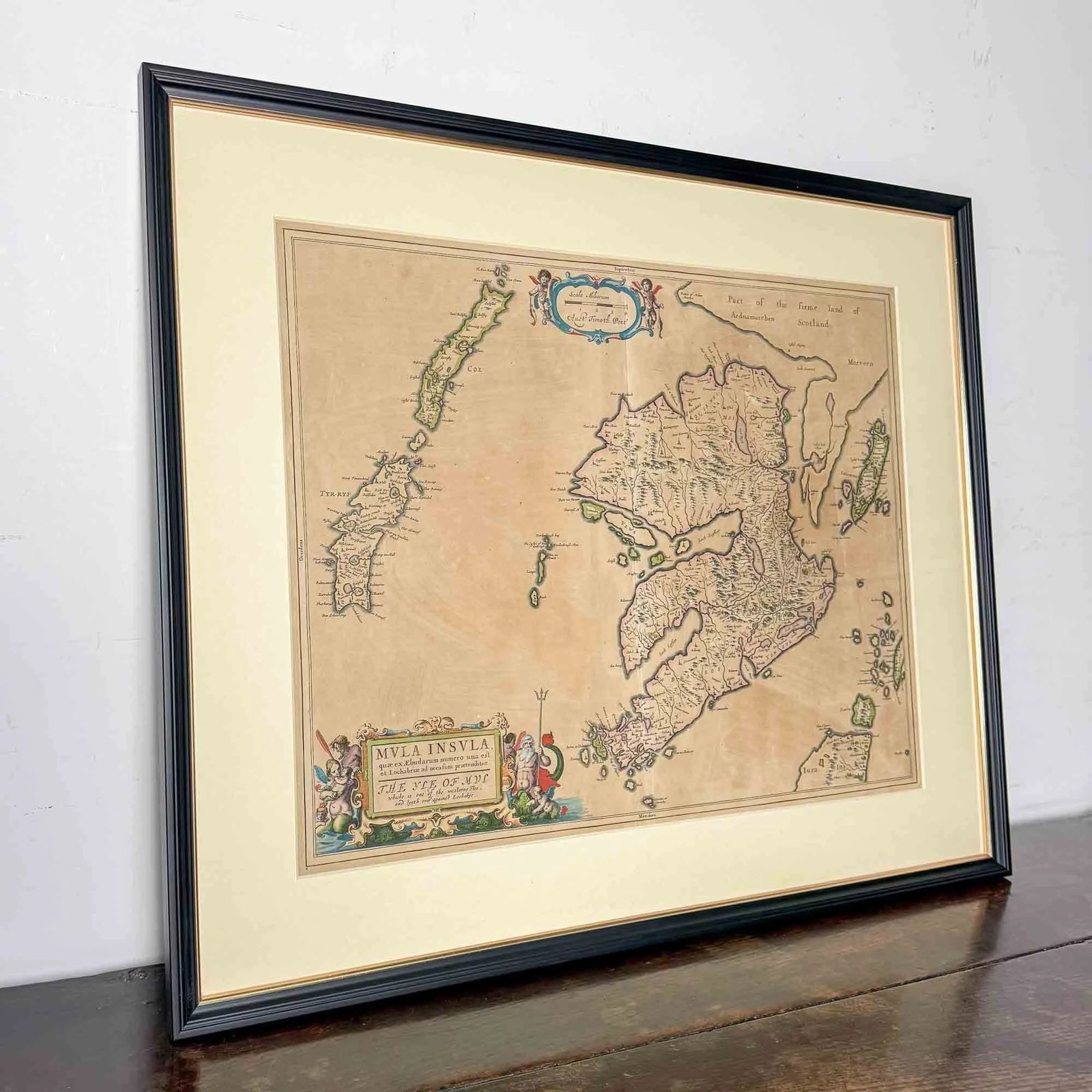 Antique Joan Blaeu Map Of The Isle Of Mull photo furniture