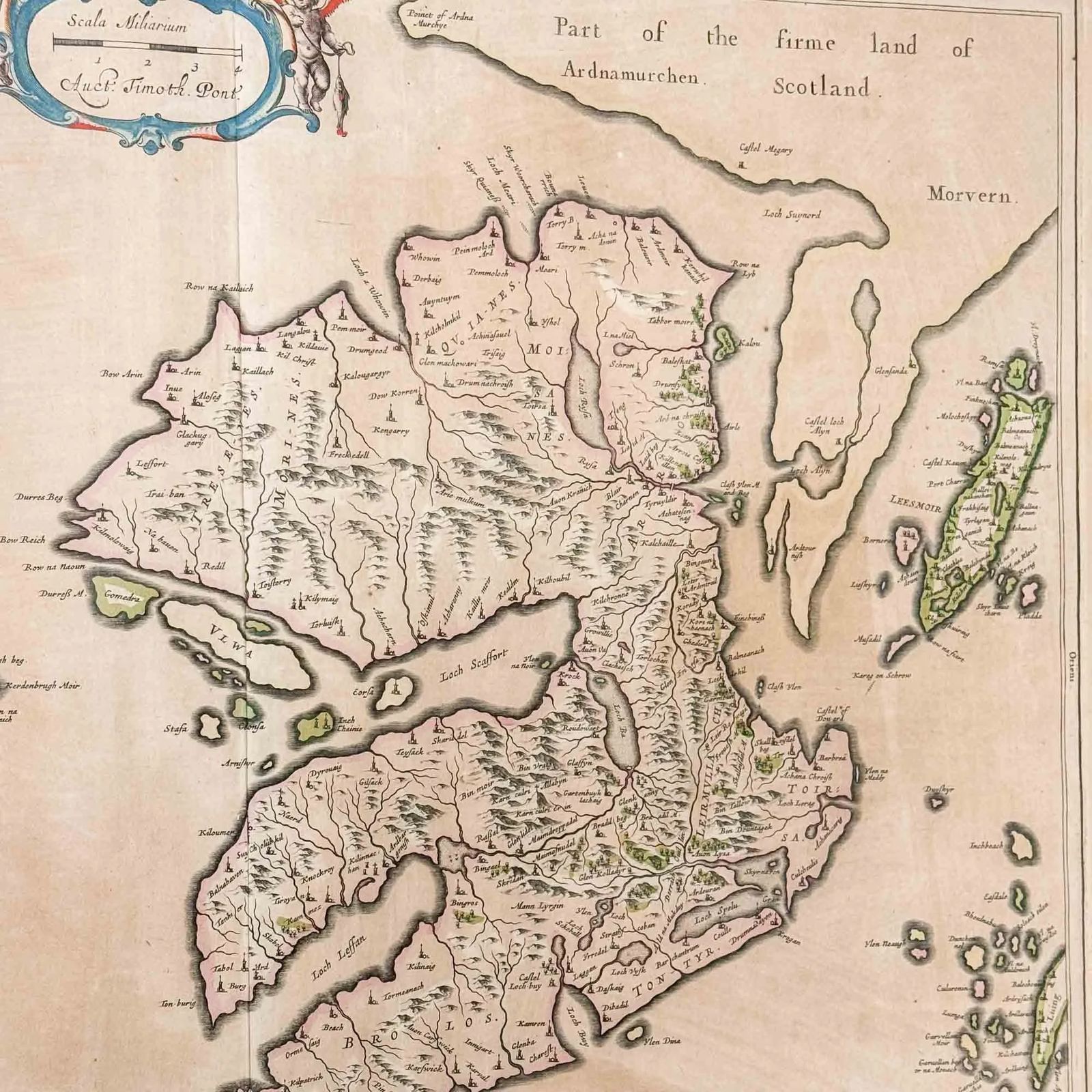 Antique Joan Blaeu Map Of The Isle Of Mull photo 245.0